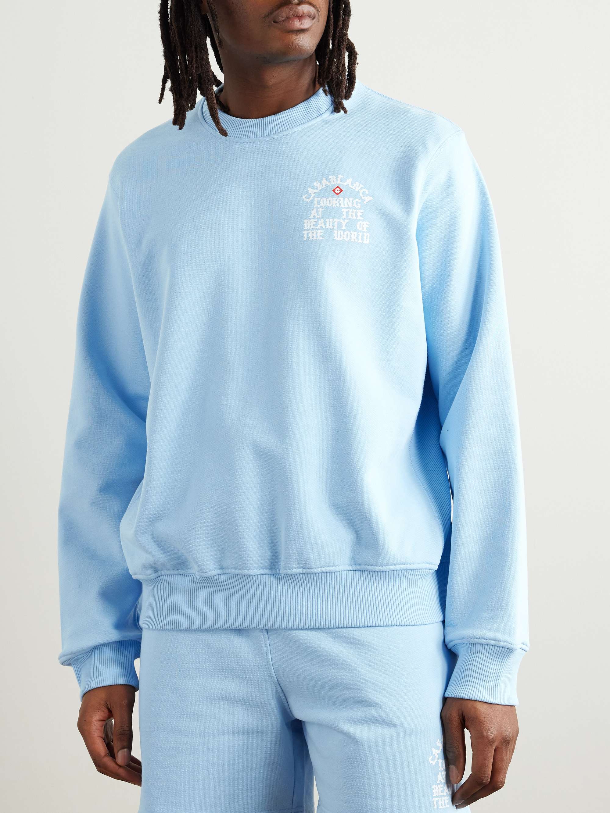 Looking at the Beauty of the World Logo-Print Organic Cotton-Jersey Sweatshirt view