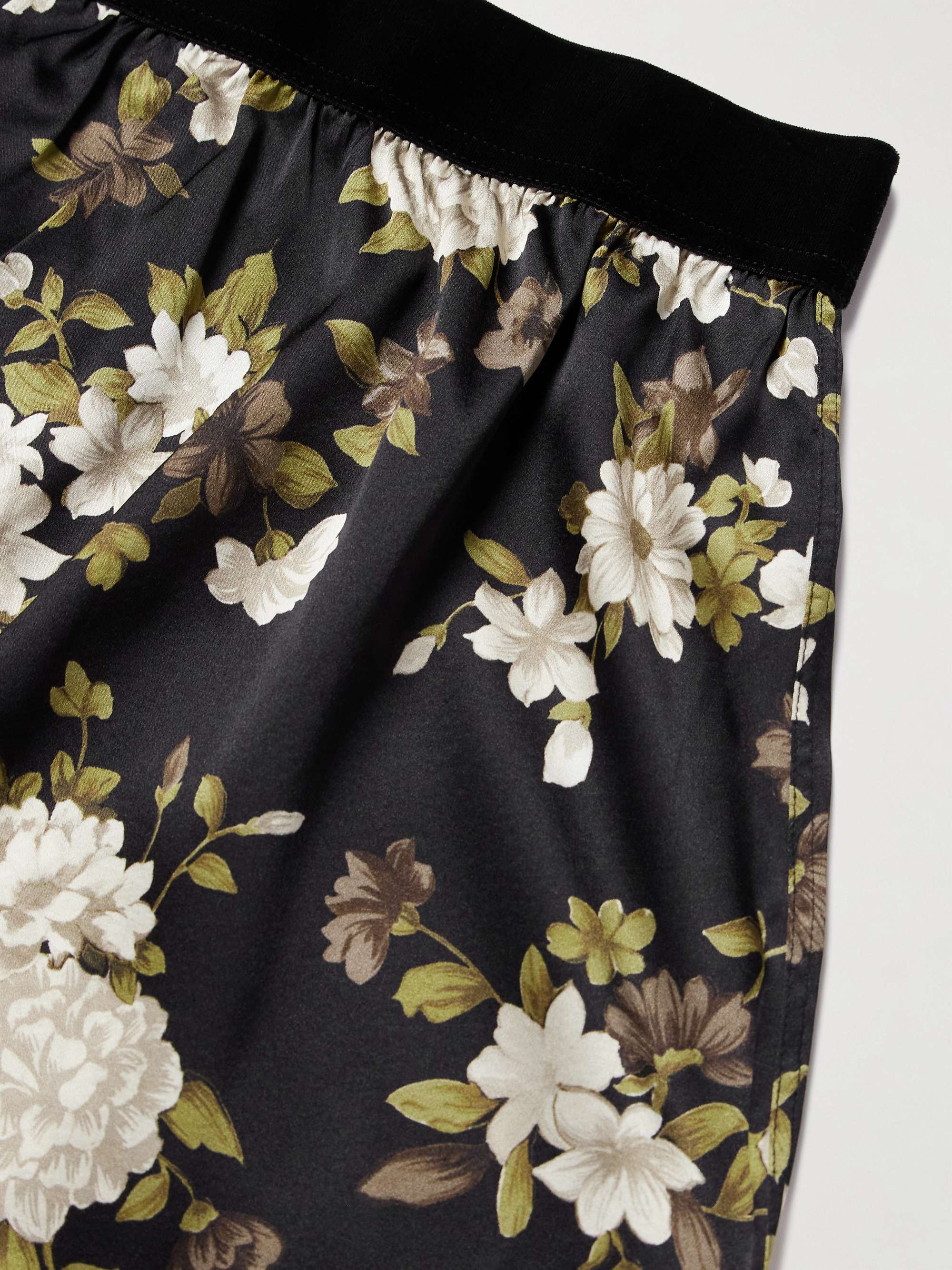 Floral-Print Silk-Blend Boxer Shorts view