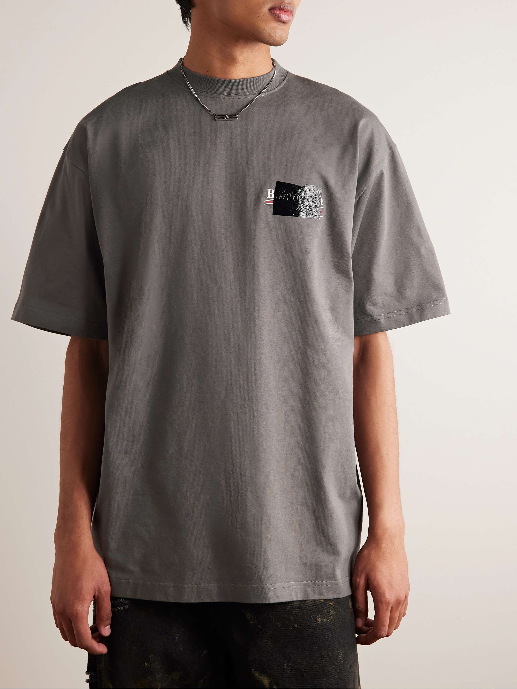 Gaffer Oversized  Logo-Embroidered Appliquéd Cotton-Jersey T-Shirt view