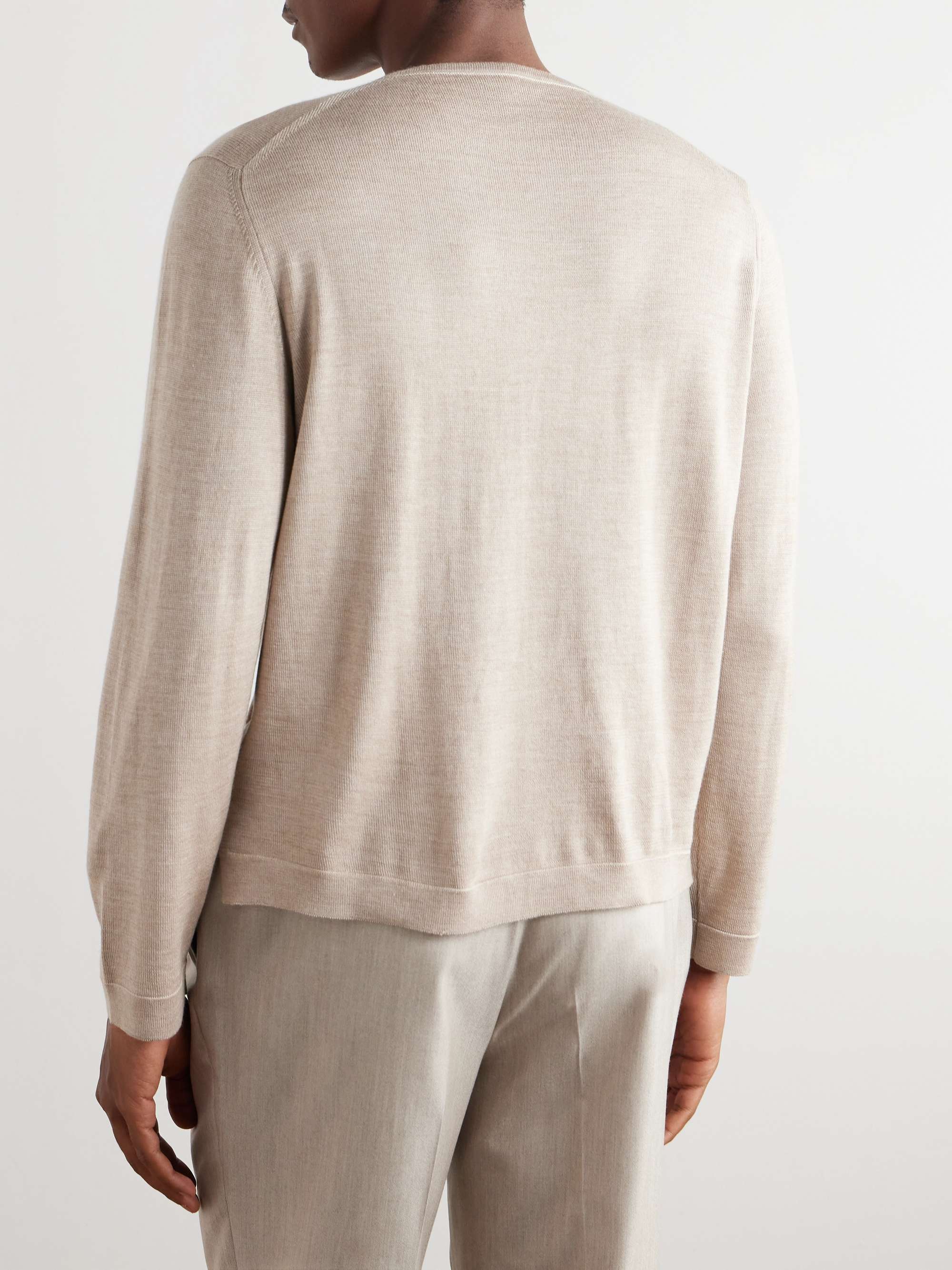 Wool and Silk-Blend Sweater view