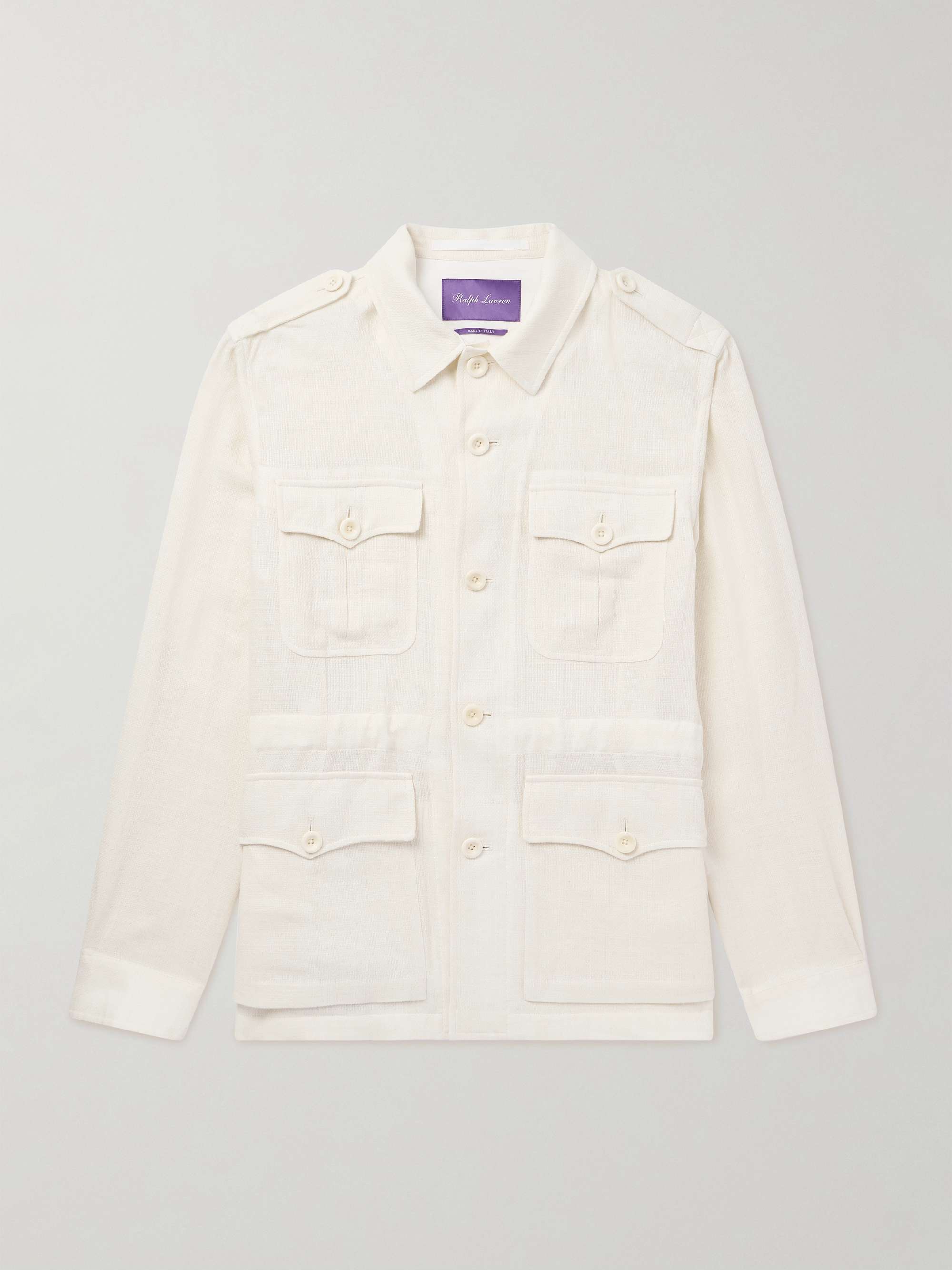 Linen, Cotton and Silk-Blend Overshirt hero visual