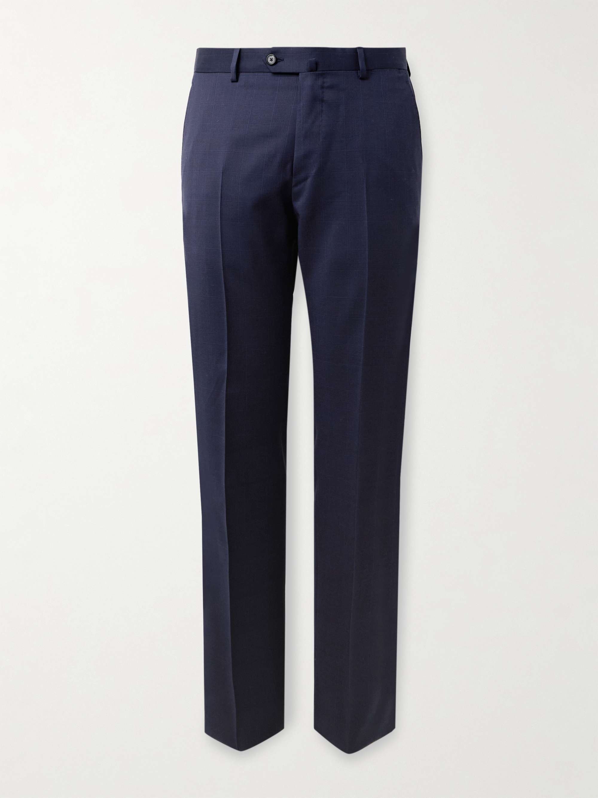 Slim-Fit Prince of Wales Checked Wool Suit Trousers hero visual