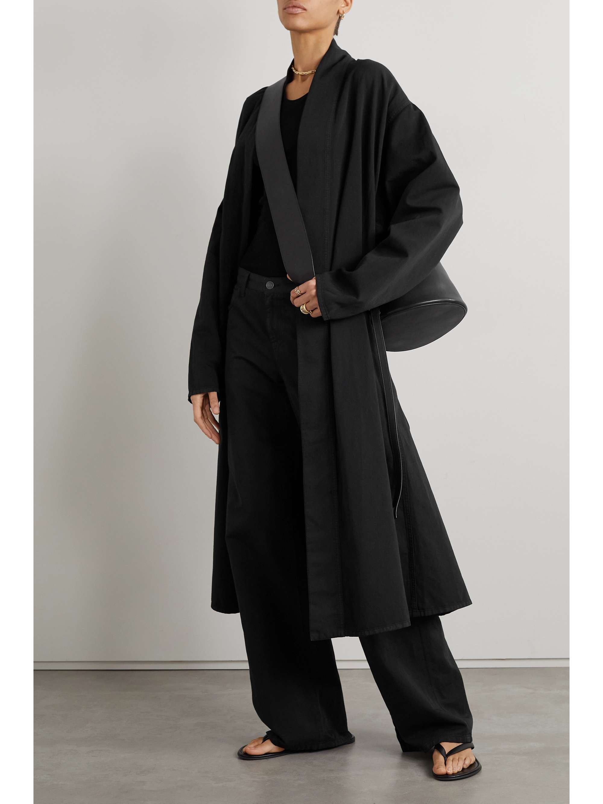 Rimbaud belted cotton and linen-blend twill coat view