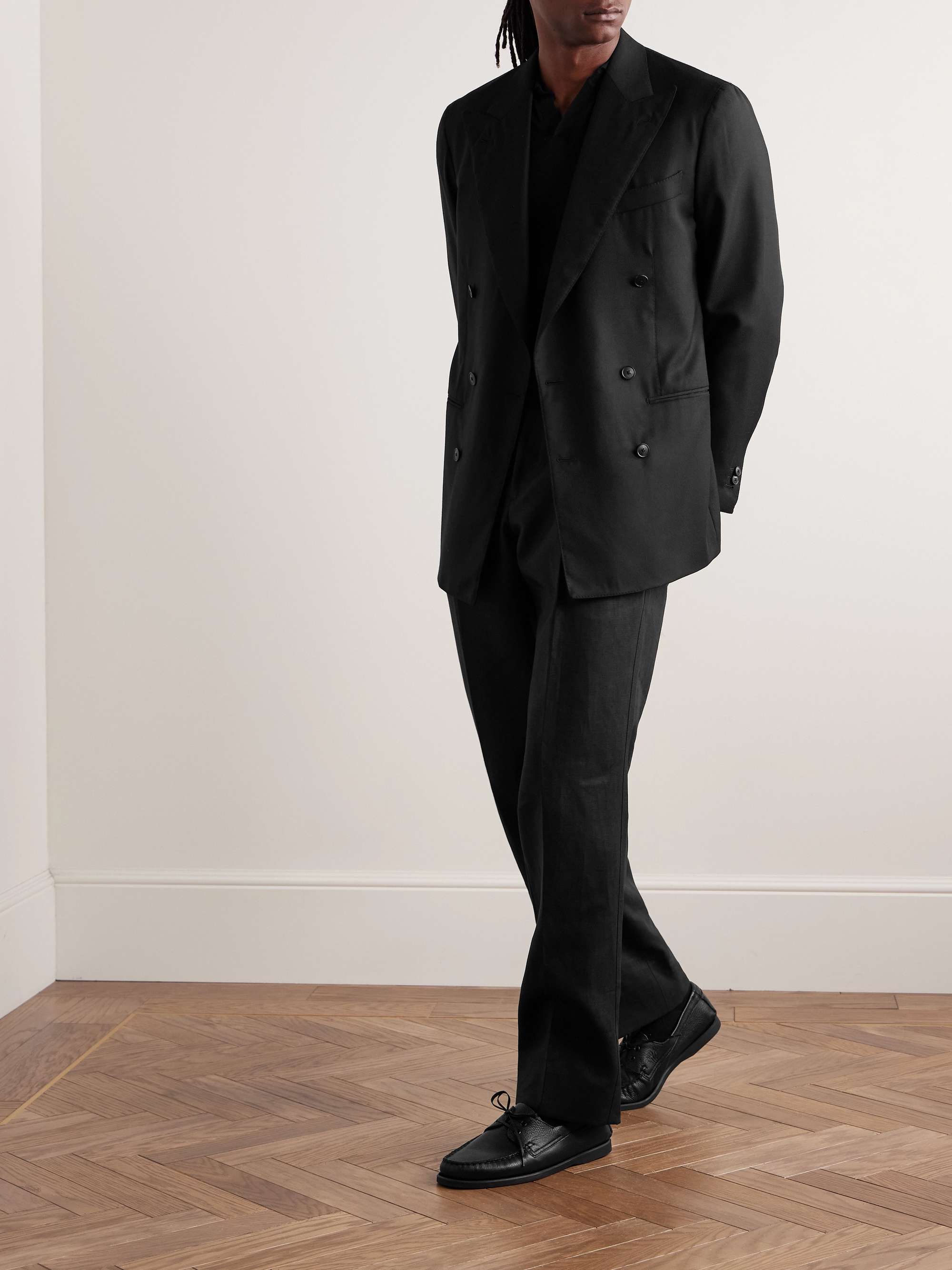 Amo Wide-Leg Pleated Linen Trousers view