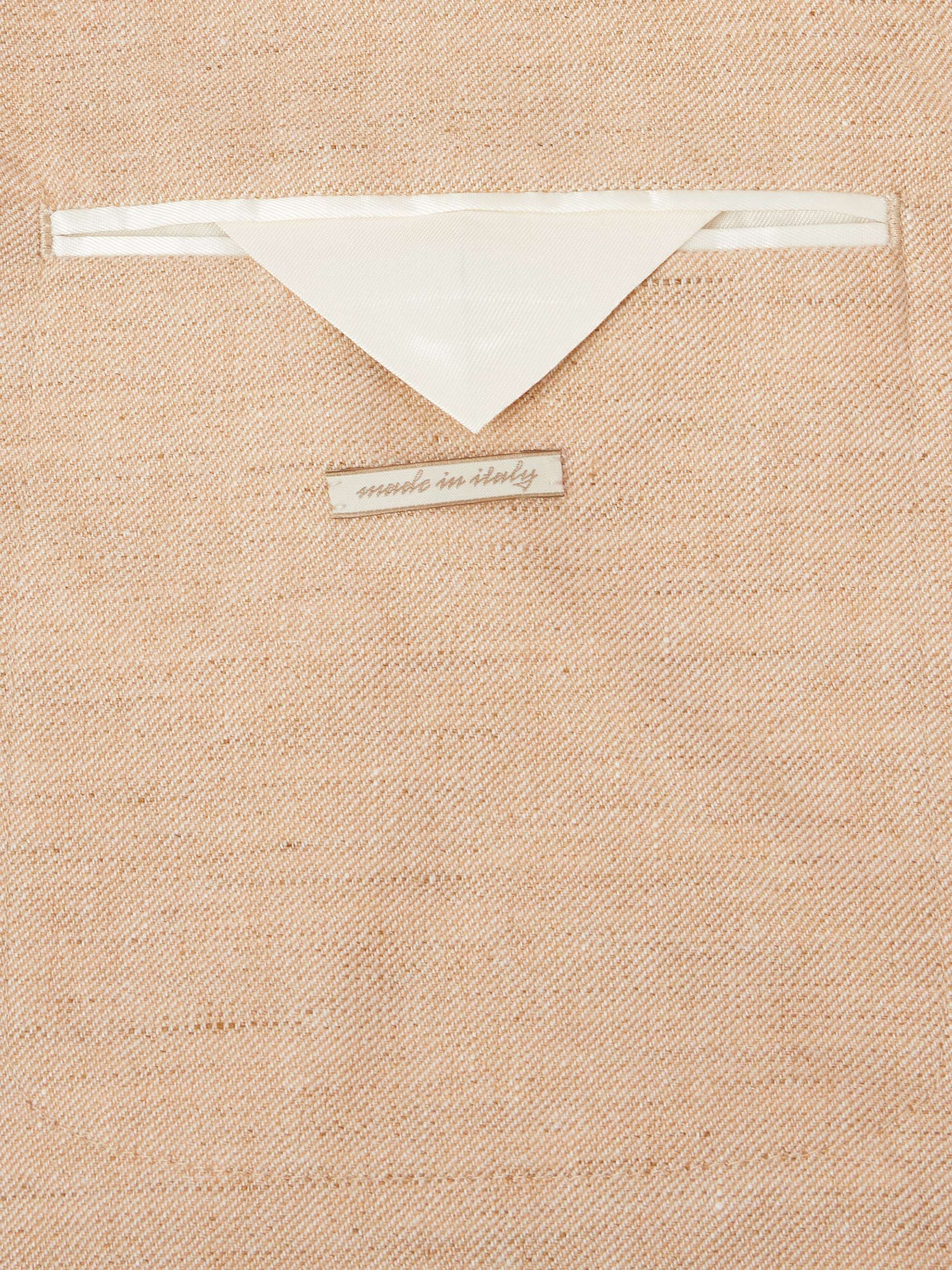 Linen, Wool, Silk and Cashmere-Blend Twill Blazer view