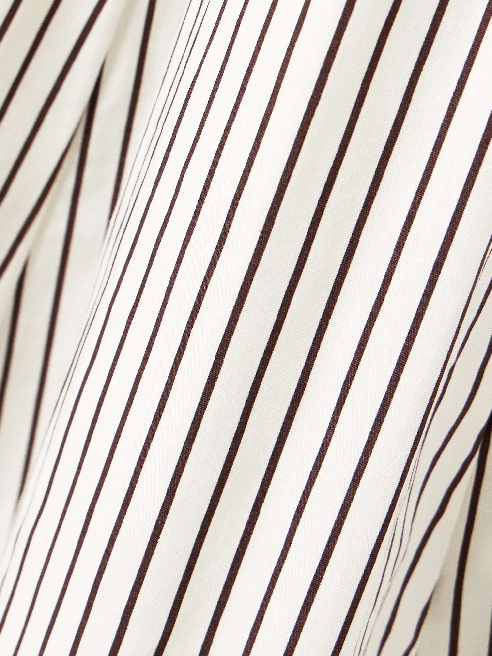 Wells pleated striped cotton-blend poplin midi dress view