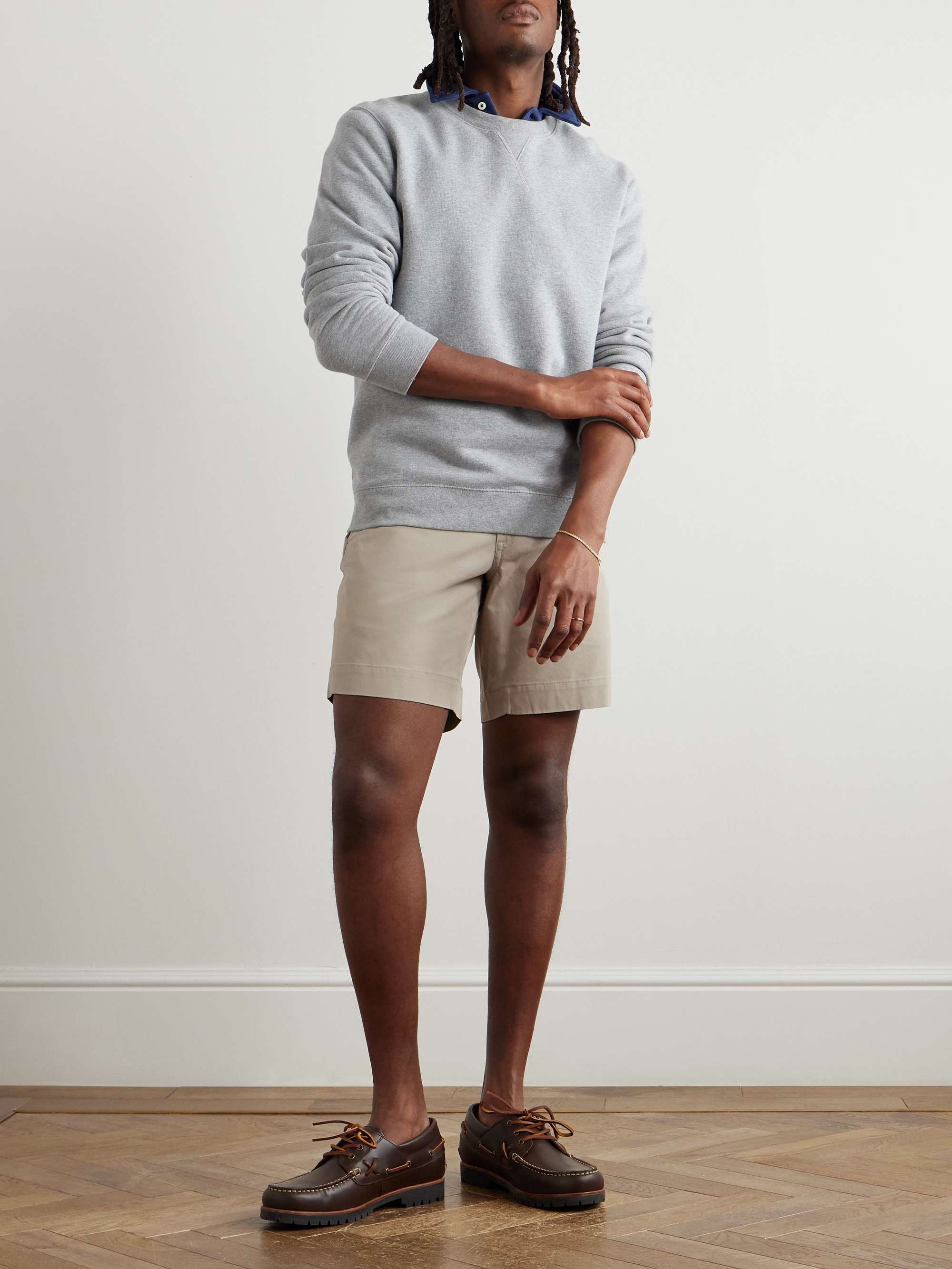 Brushed Stretch-Cotton Twill Chino Shorts view