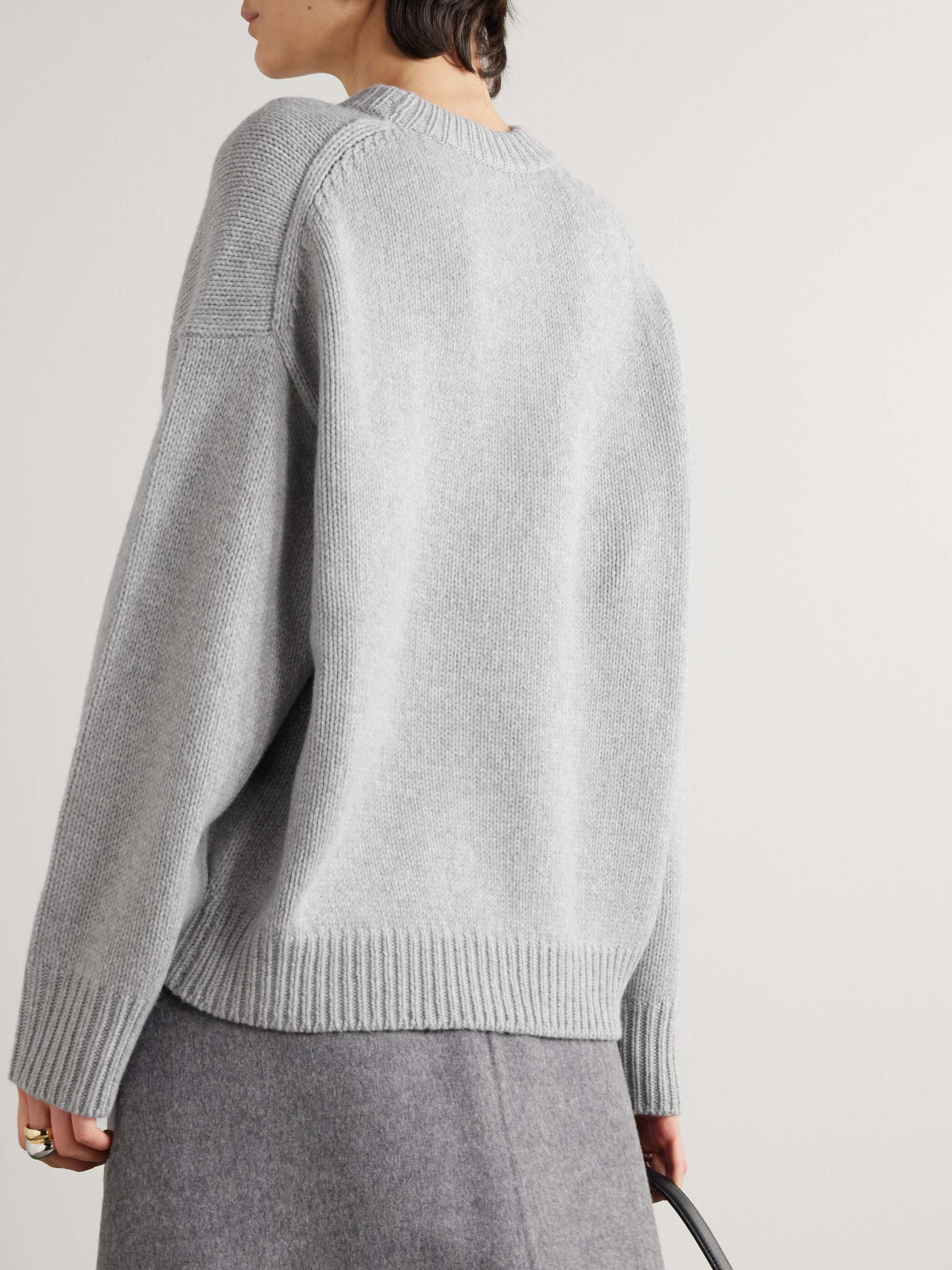 Oversized wool and cashmere-blend sweater view