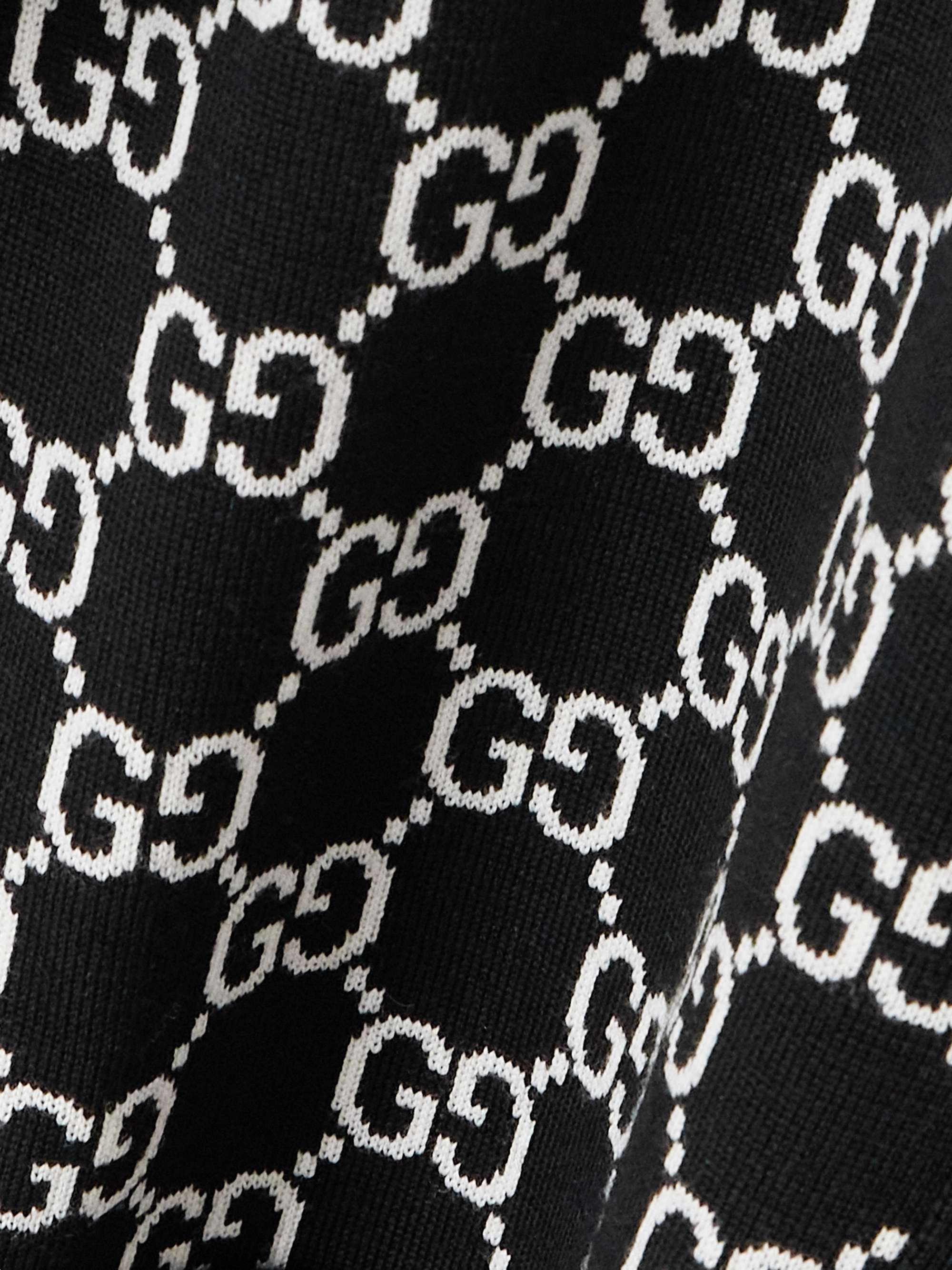 Reversible logo-jacquard wool-blend mini dress view