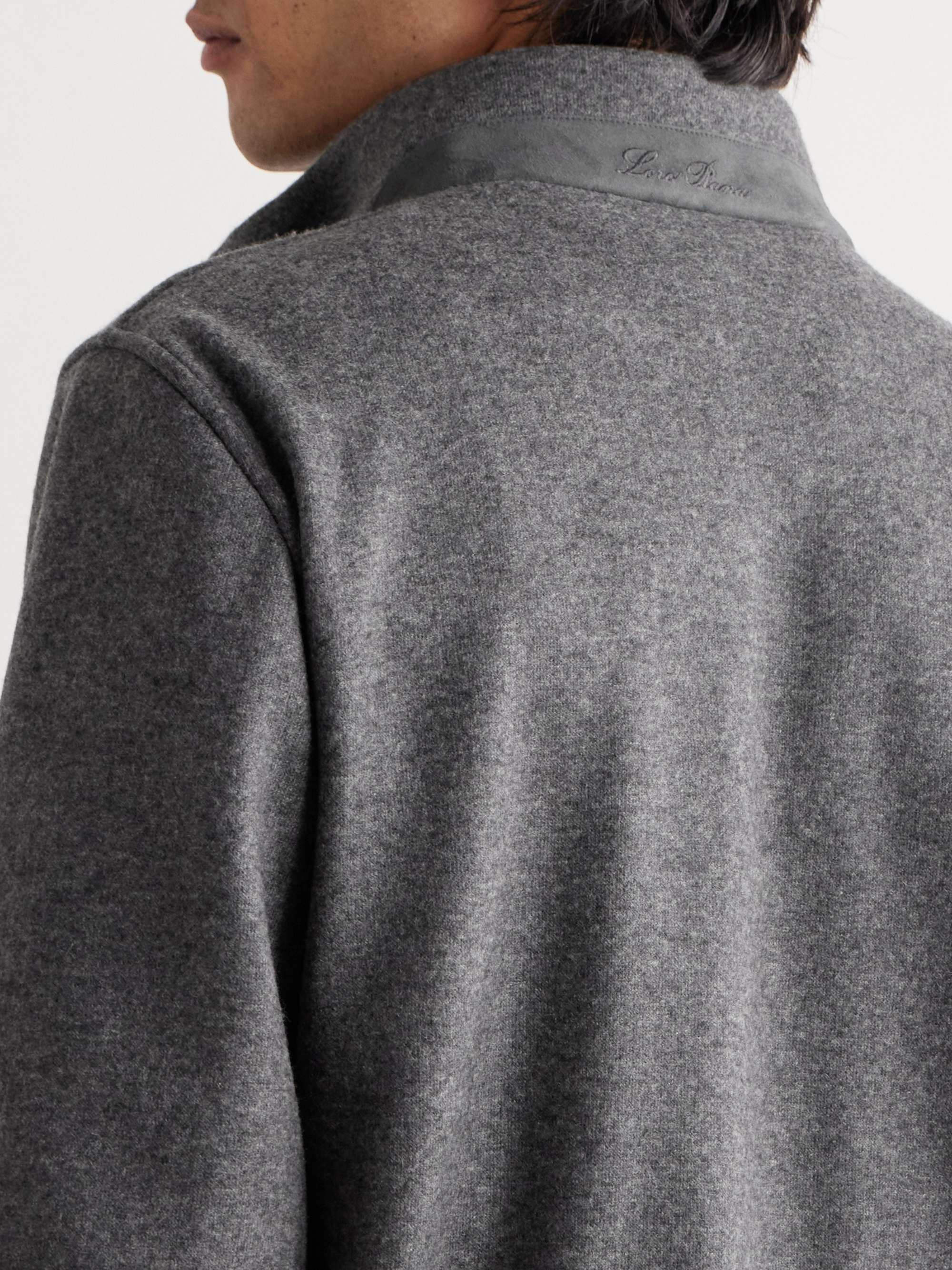 Cashmere-Blend Zip-Up Sweater view