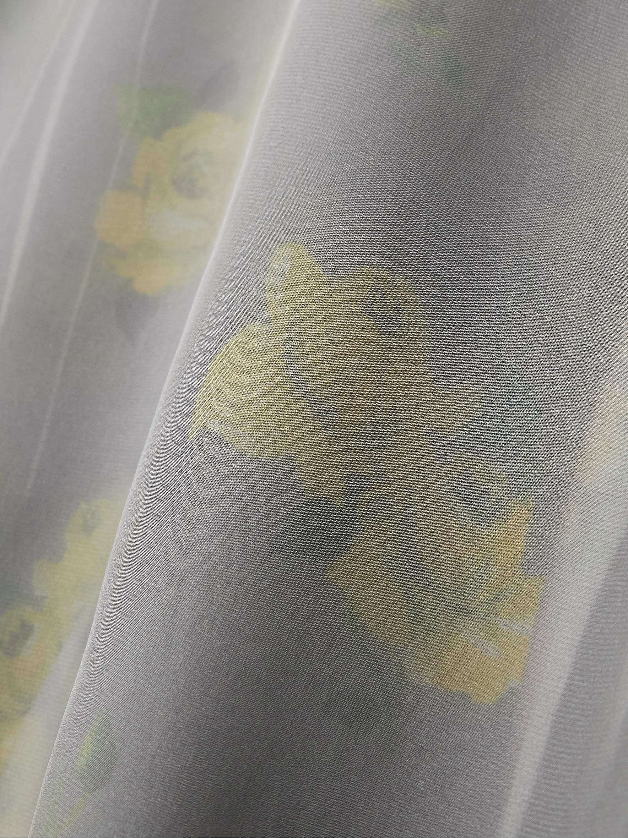 Layered chiffon and floral-print crepe maxi dress view