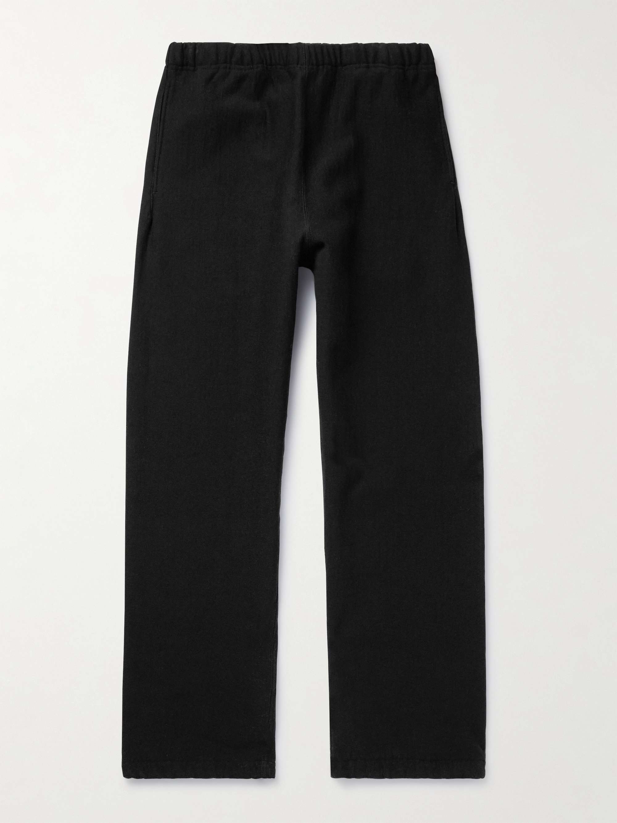 Straight-Leg Cotton-Jersey Trousers hero visual