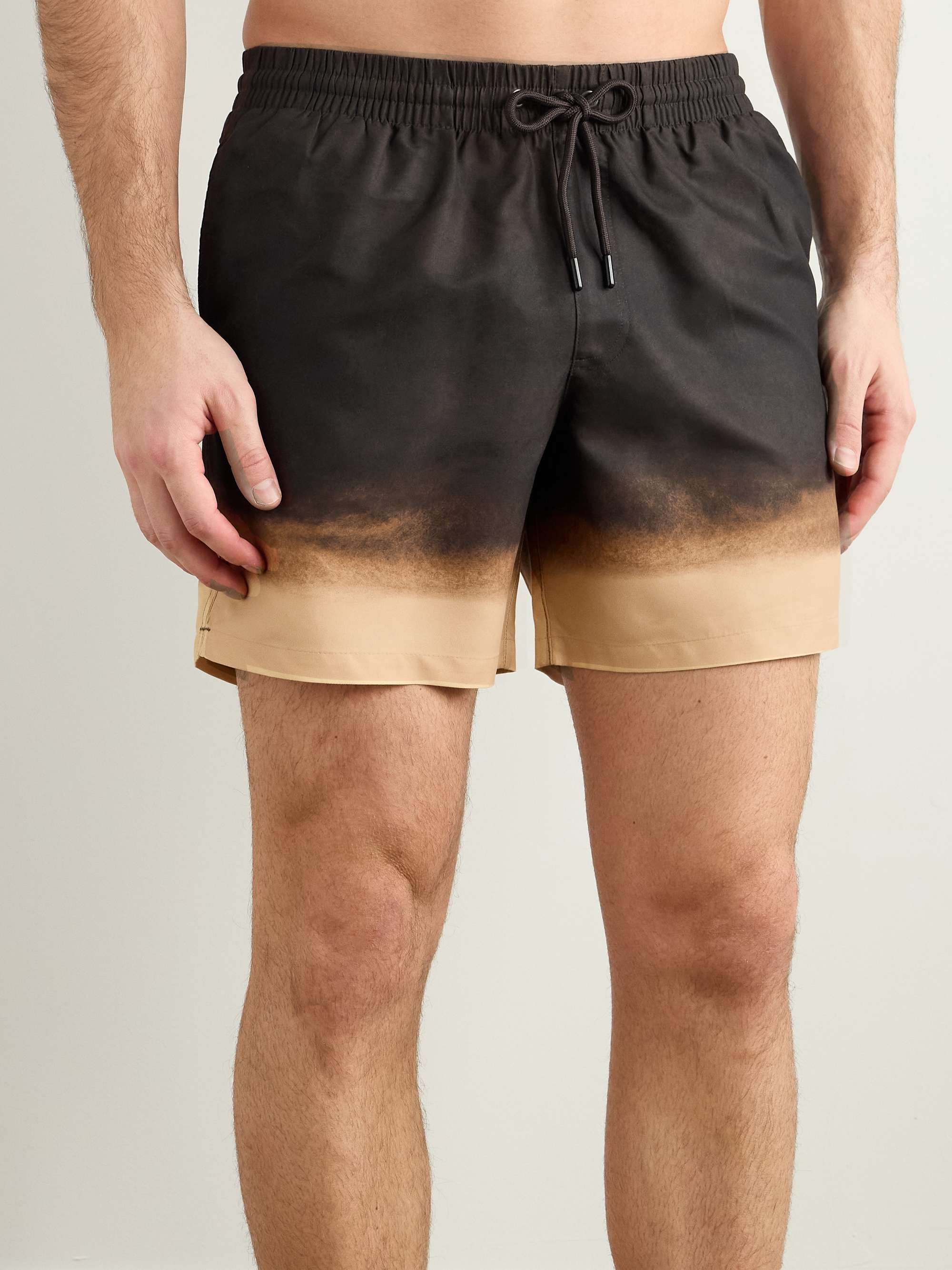 Straight-Leg Mid-Length Dégradé Swim Shorts view