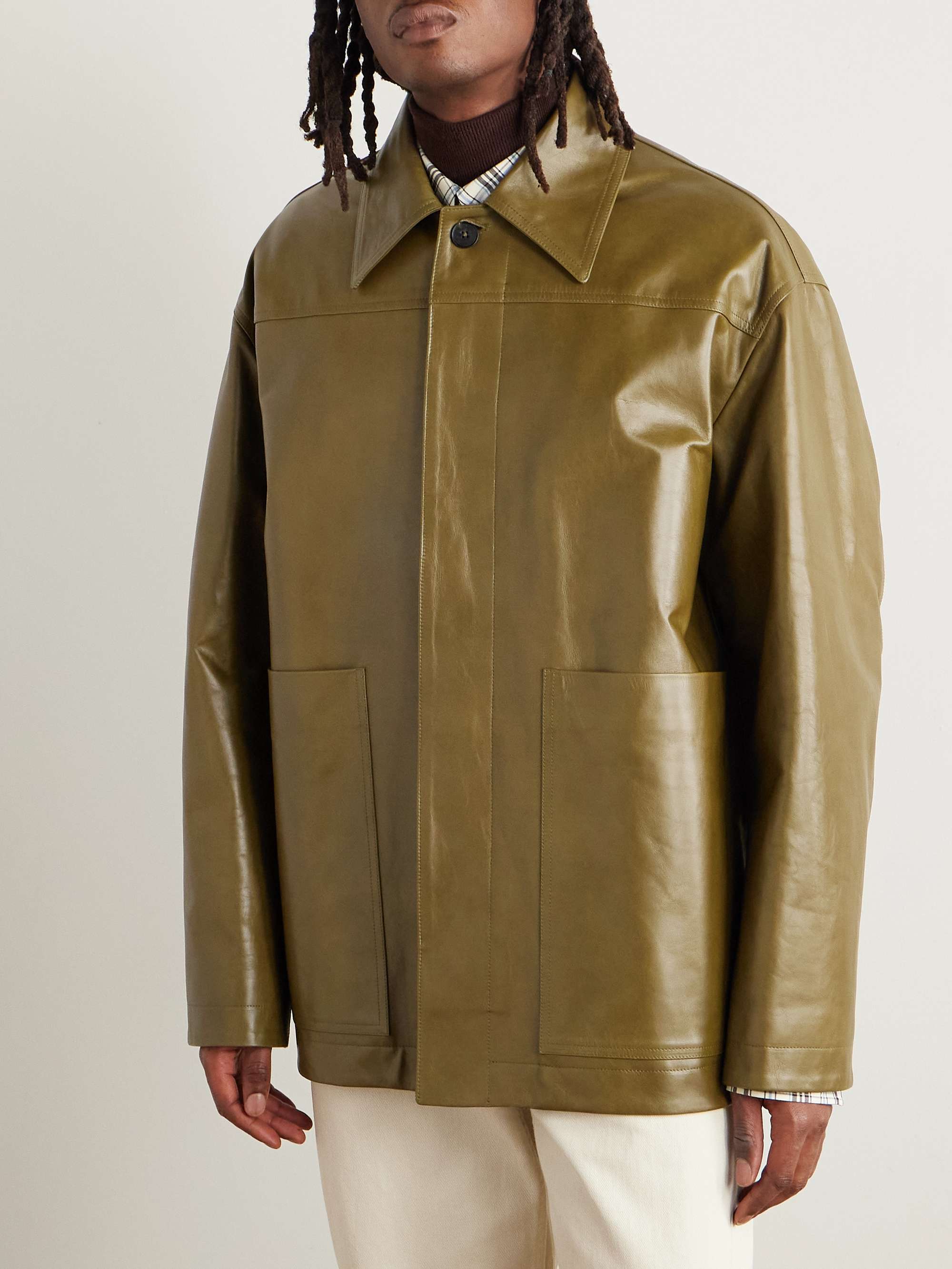 Oversized Leather Jacket view