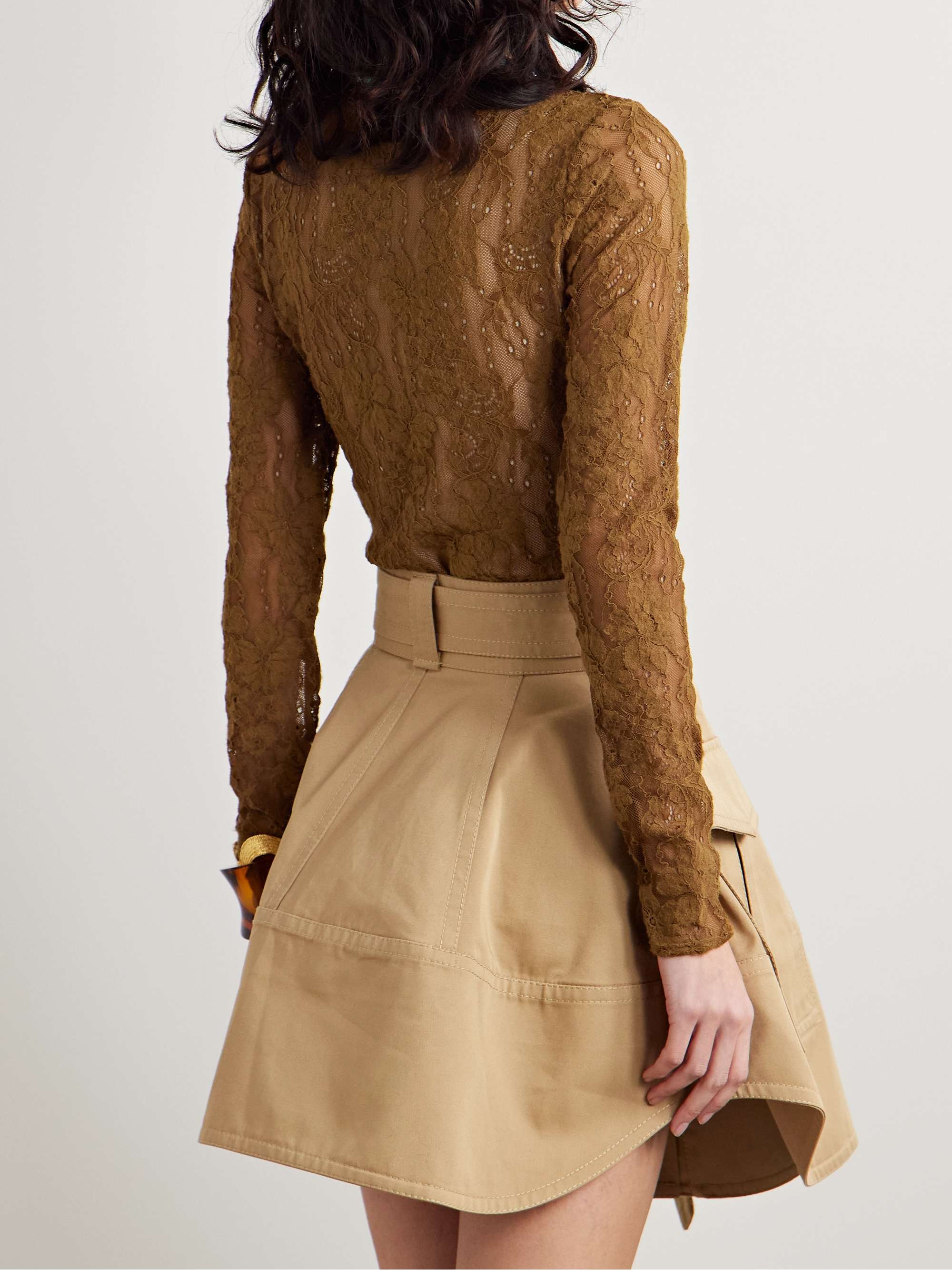 Stretch-corded lace bodysuit view