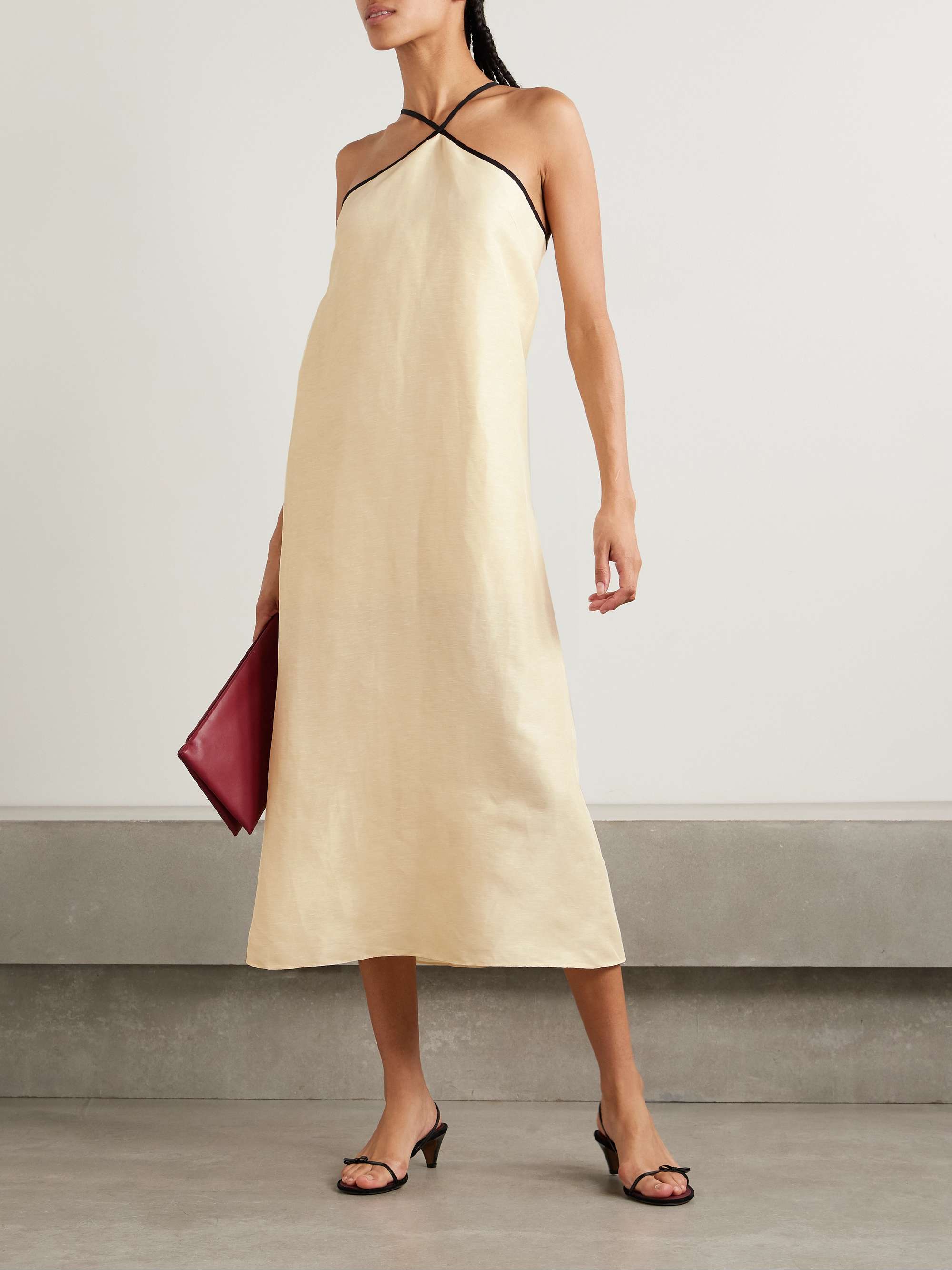 Helena linen-blend midi dress view
