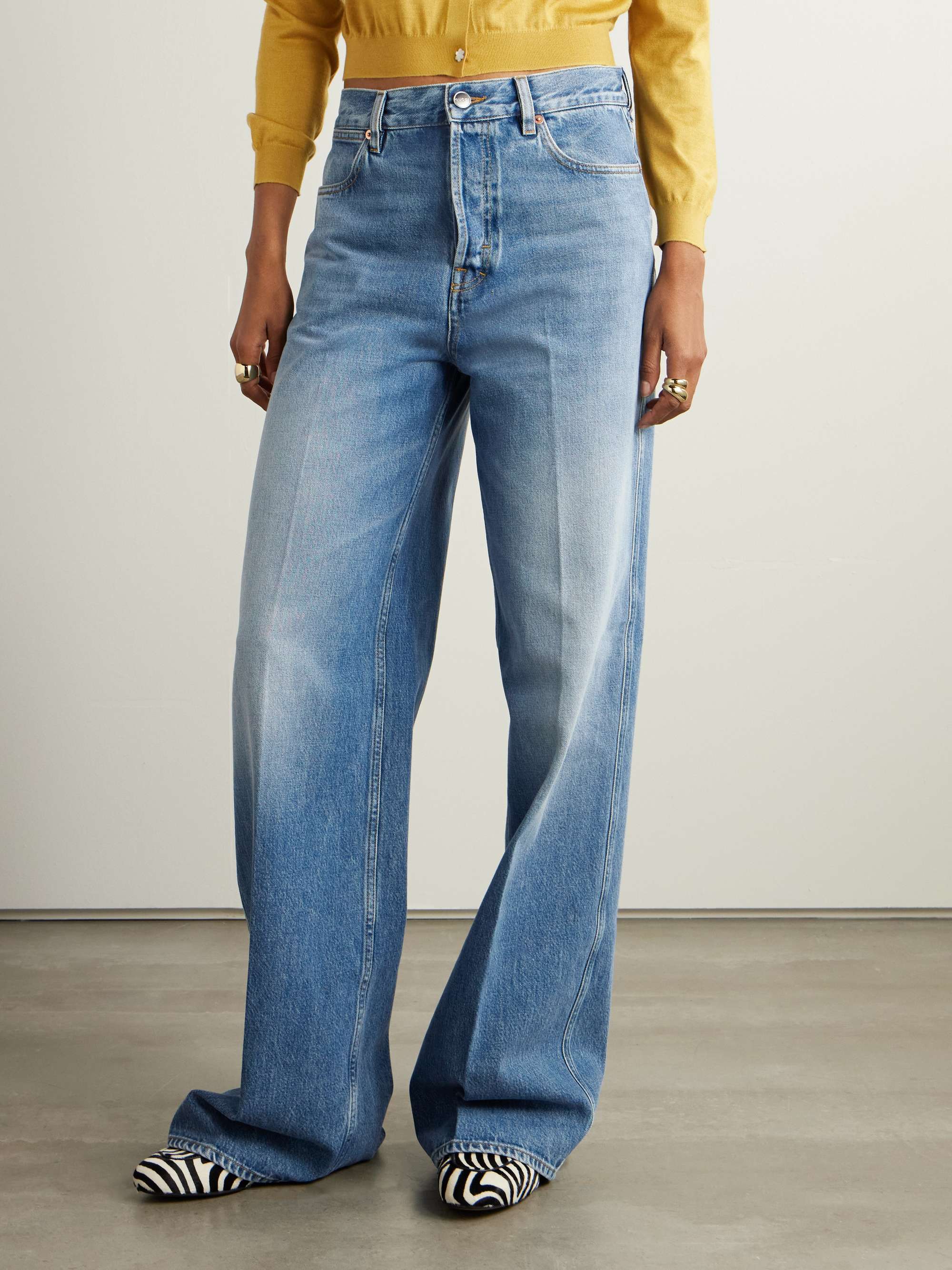 Lido high-rise wide-leg jeans view
