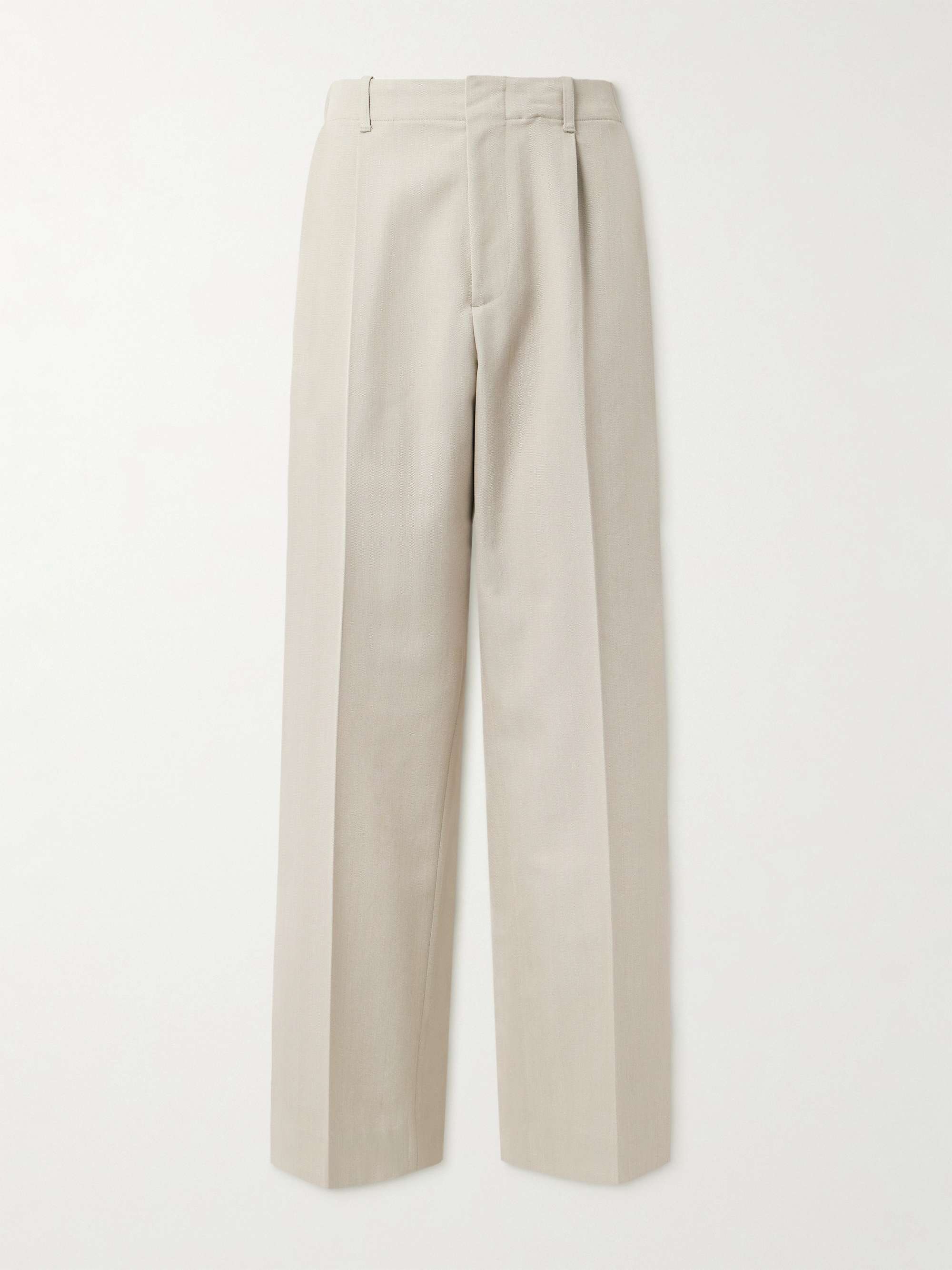 Borrowed Straight-Leg Pleated Woven Chinos hero visual