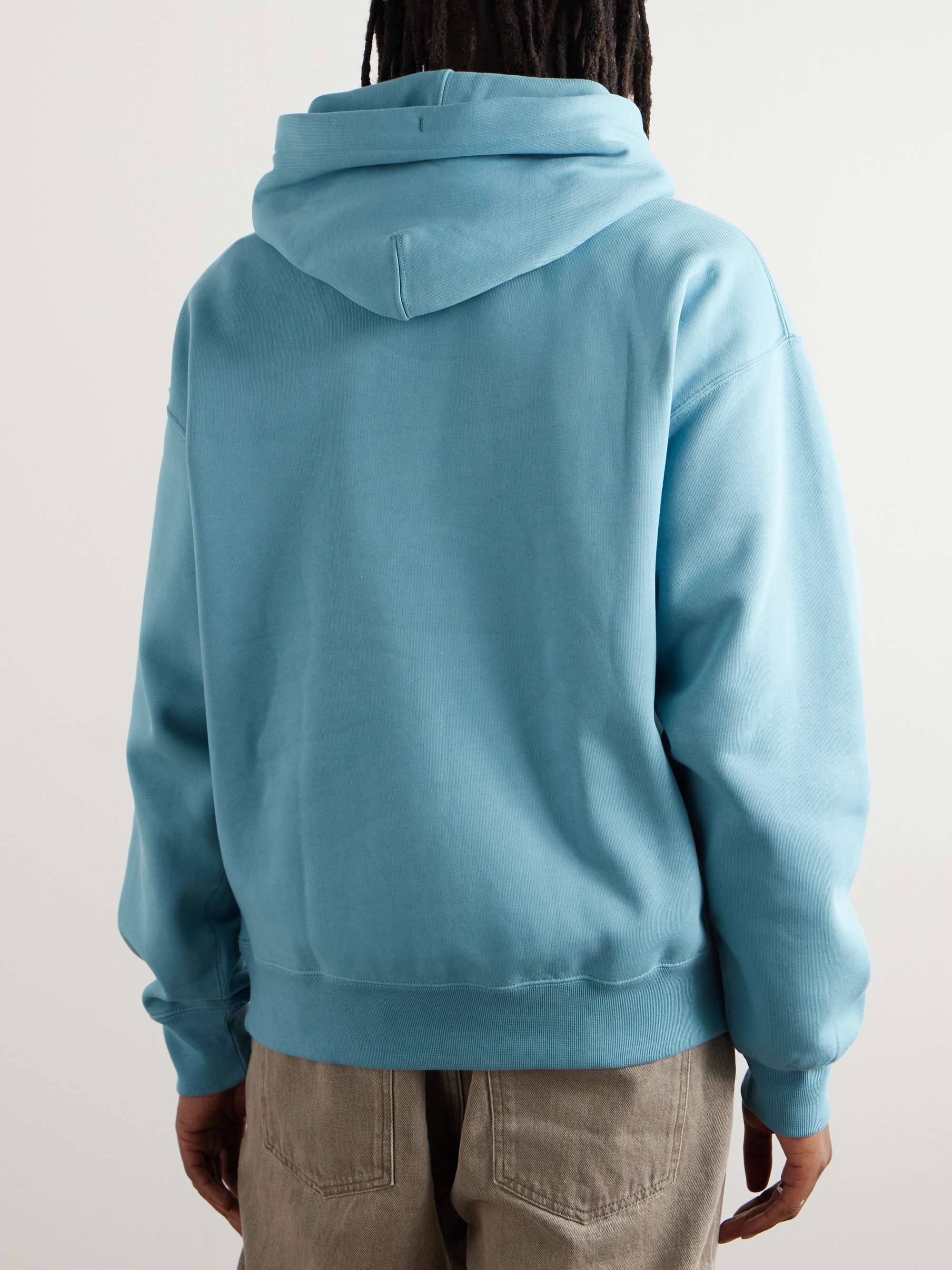 Solo Swoosh Logo-Embroidered Cotton-Blend Jersey Hoodie view