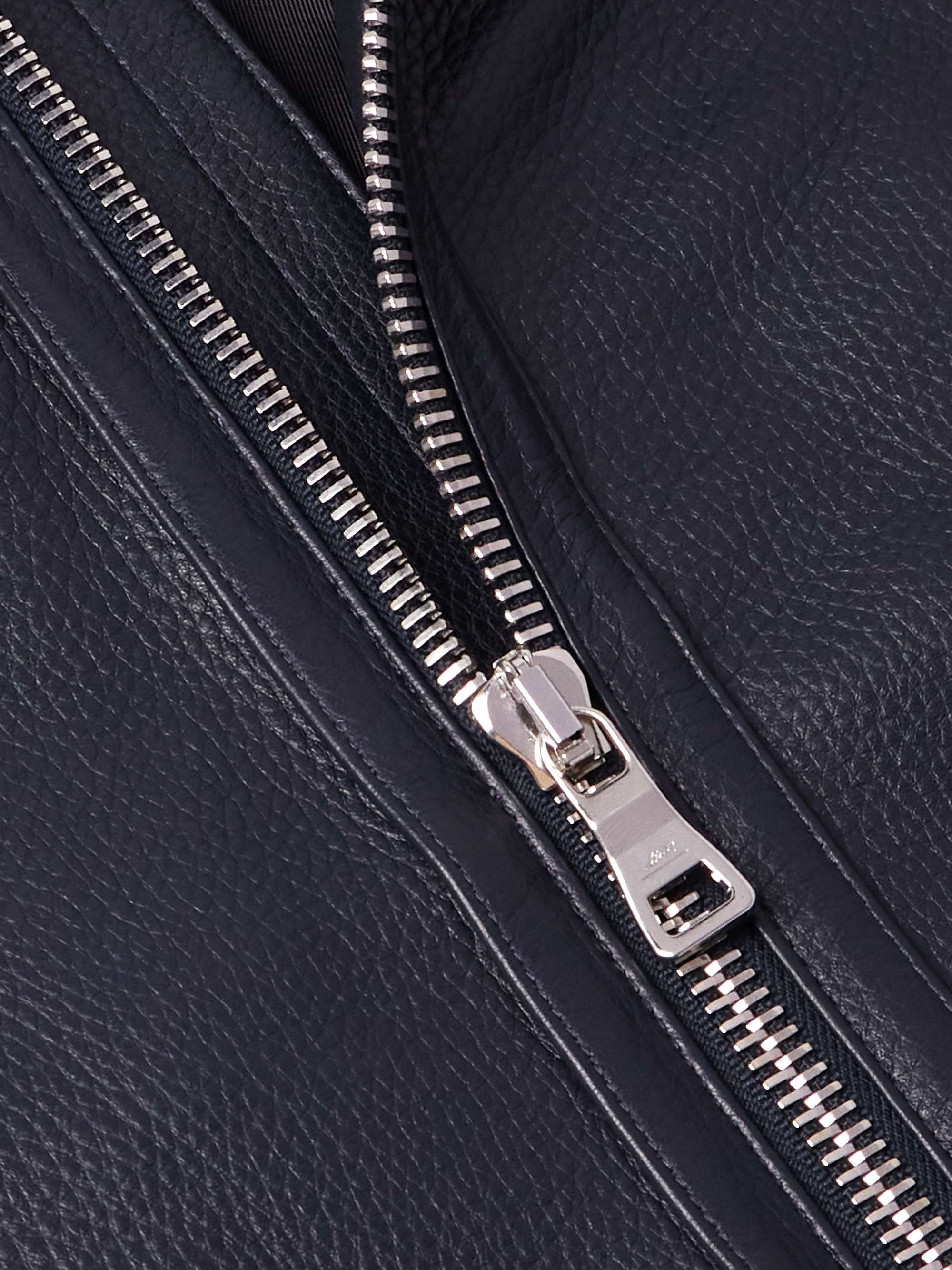 Slim-Fit Full-Grain Leather Jacket view
