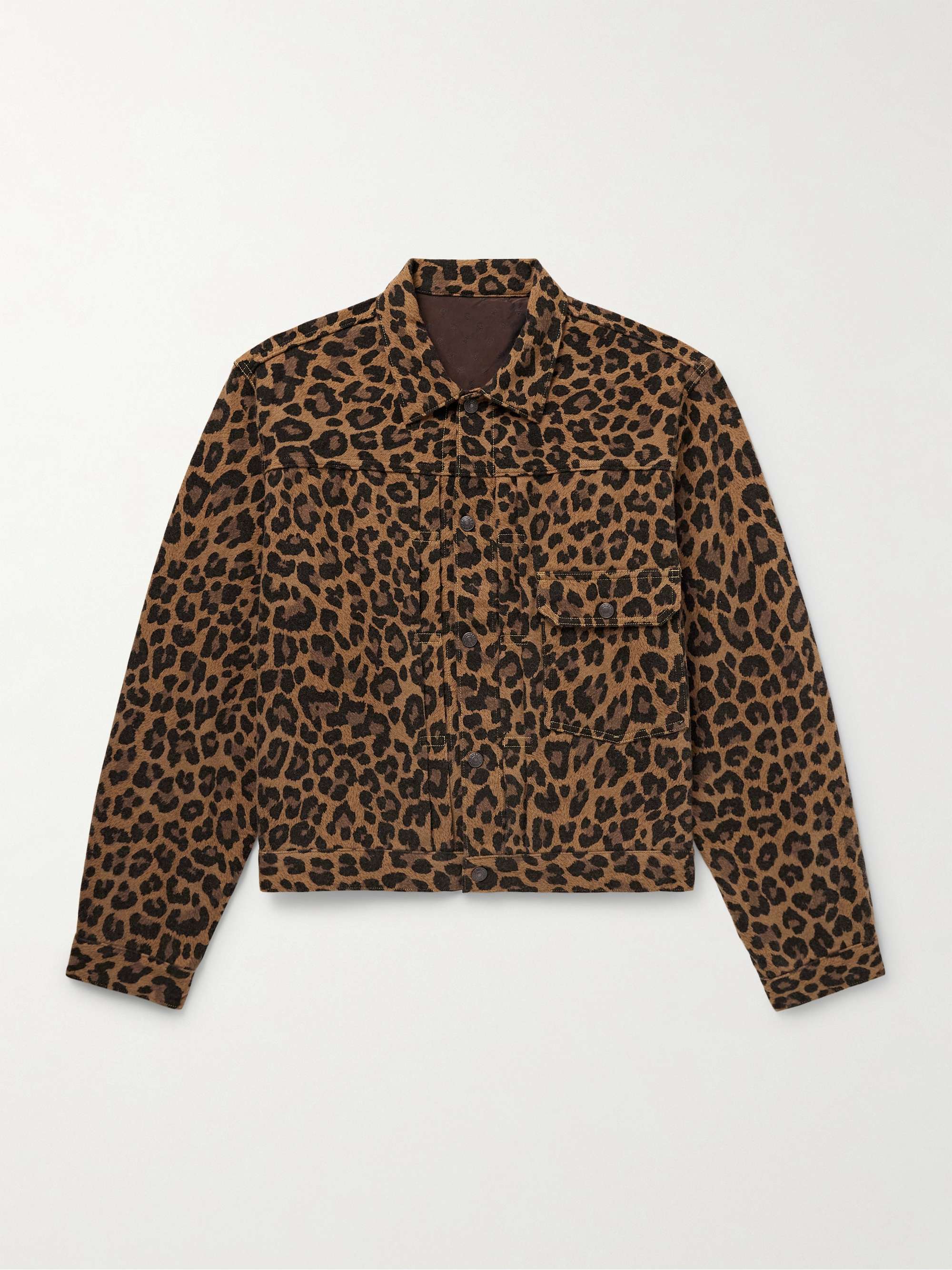 Leopard-Print Brushed Cotton-Blend Twill Jacket hero visual