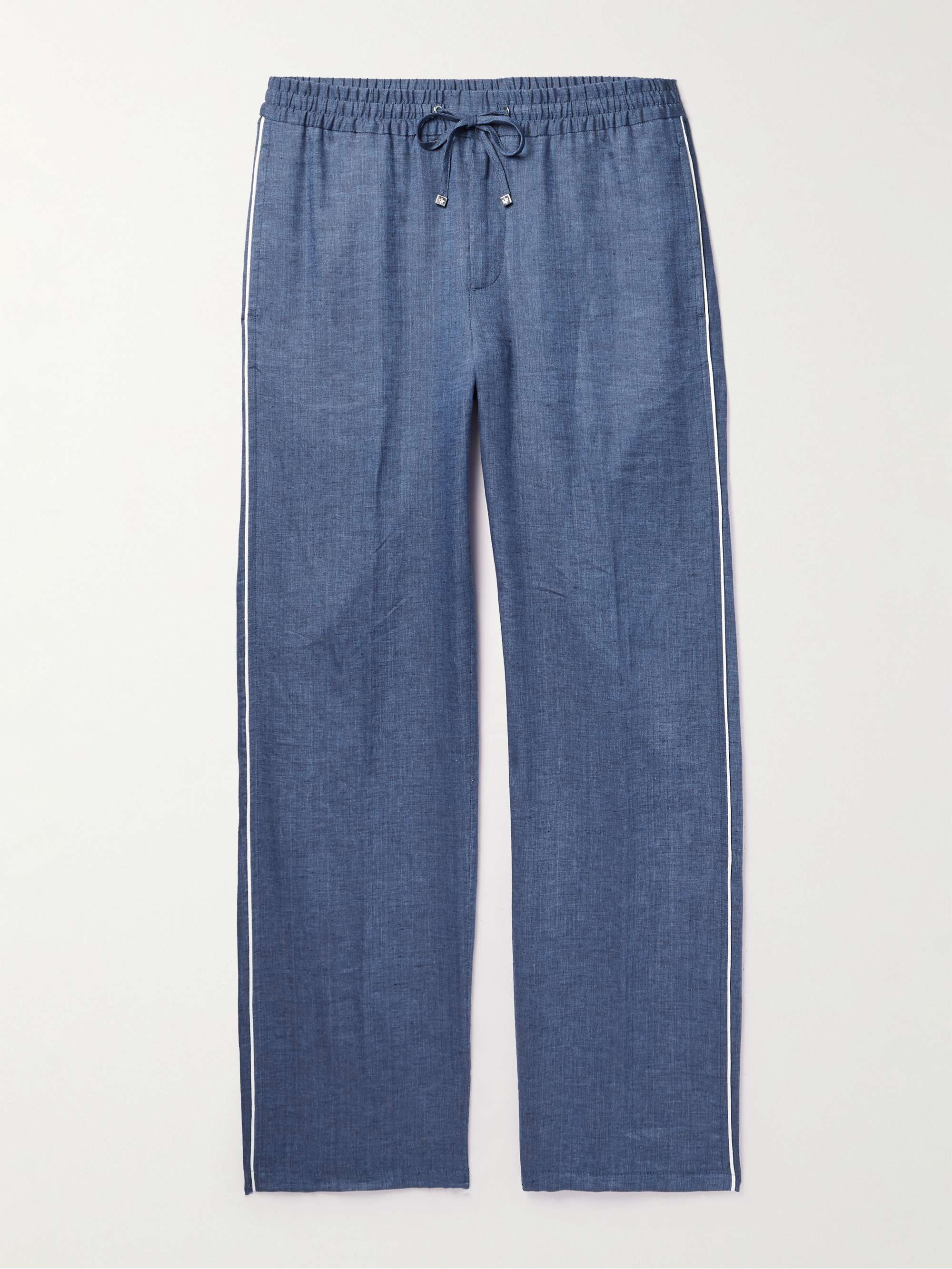 Hierai Straight-Leg Linen Drawstring Trousers hero visual