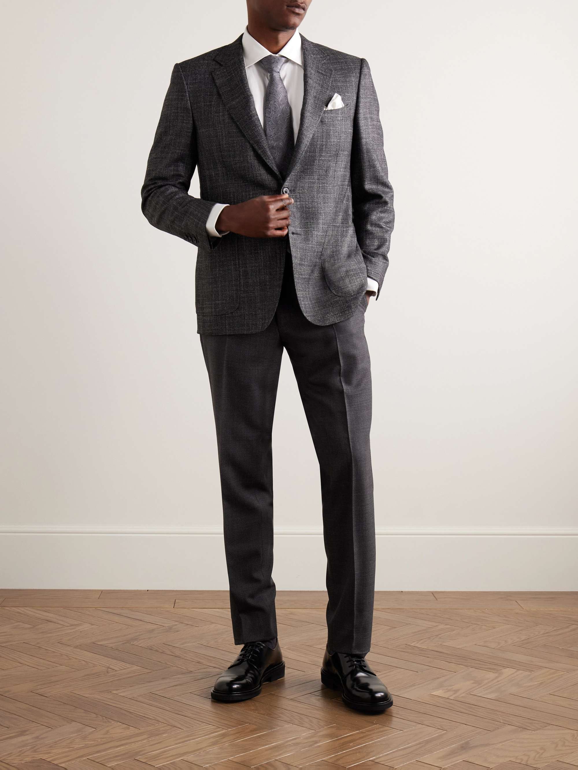 Wool, Silk and Cashmere-Blend Blazer view