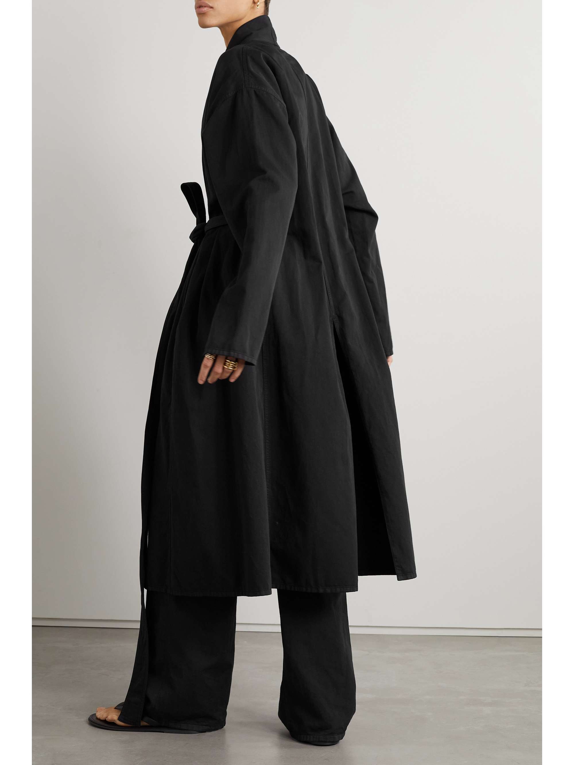Rimbaud belted cotton and linen-blend twill coat view