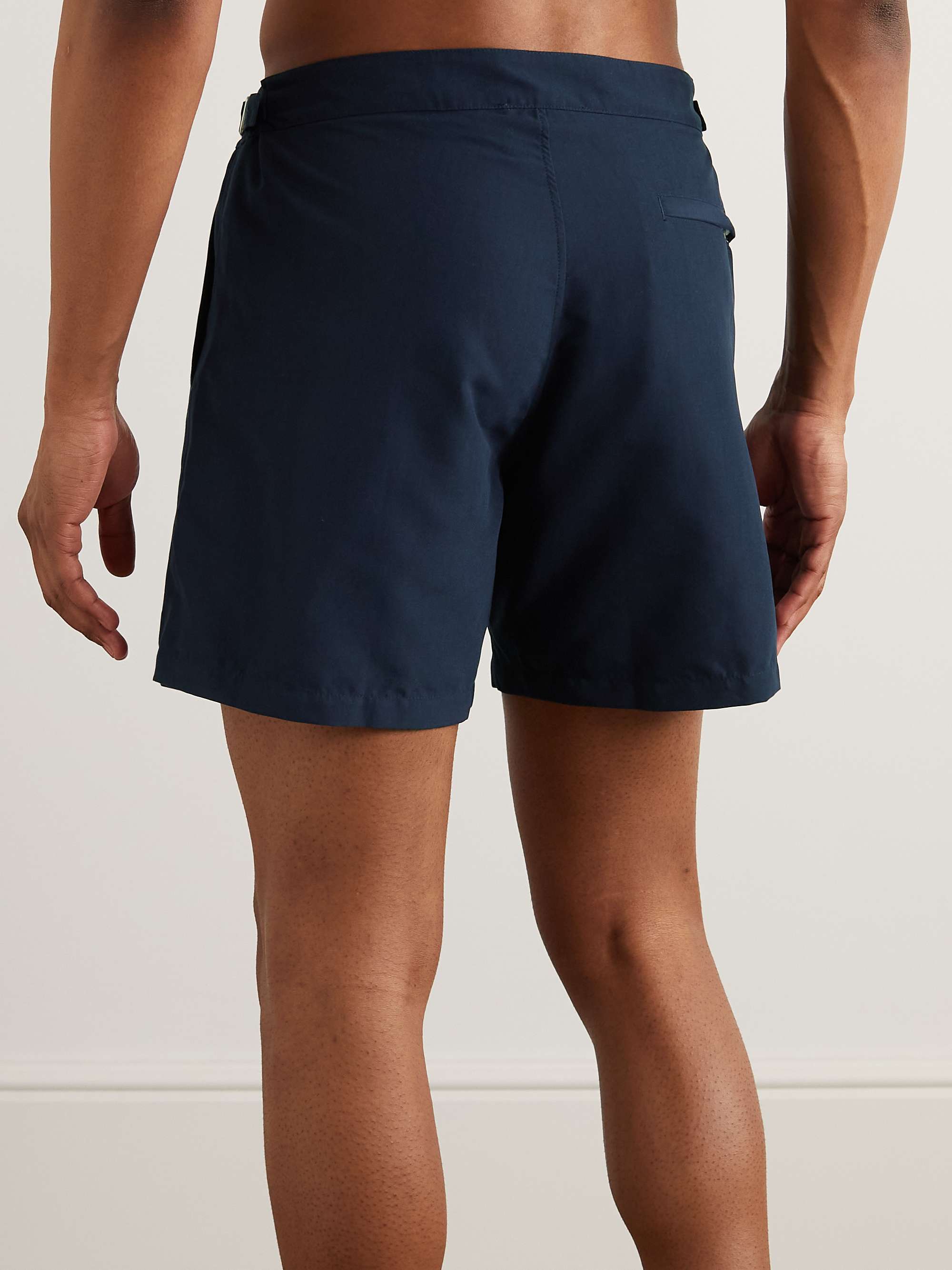 Embellished Straight-Leg Mid-Length Swim Shorts view