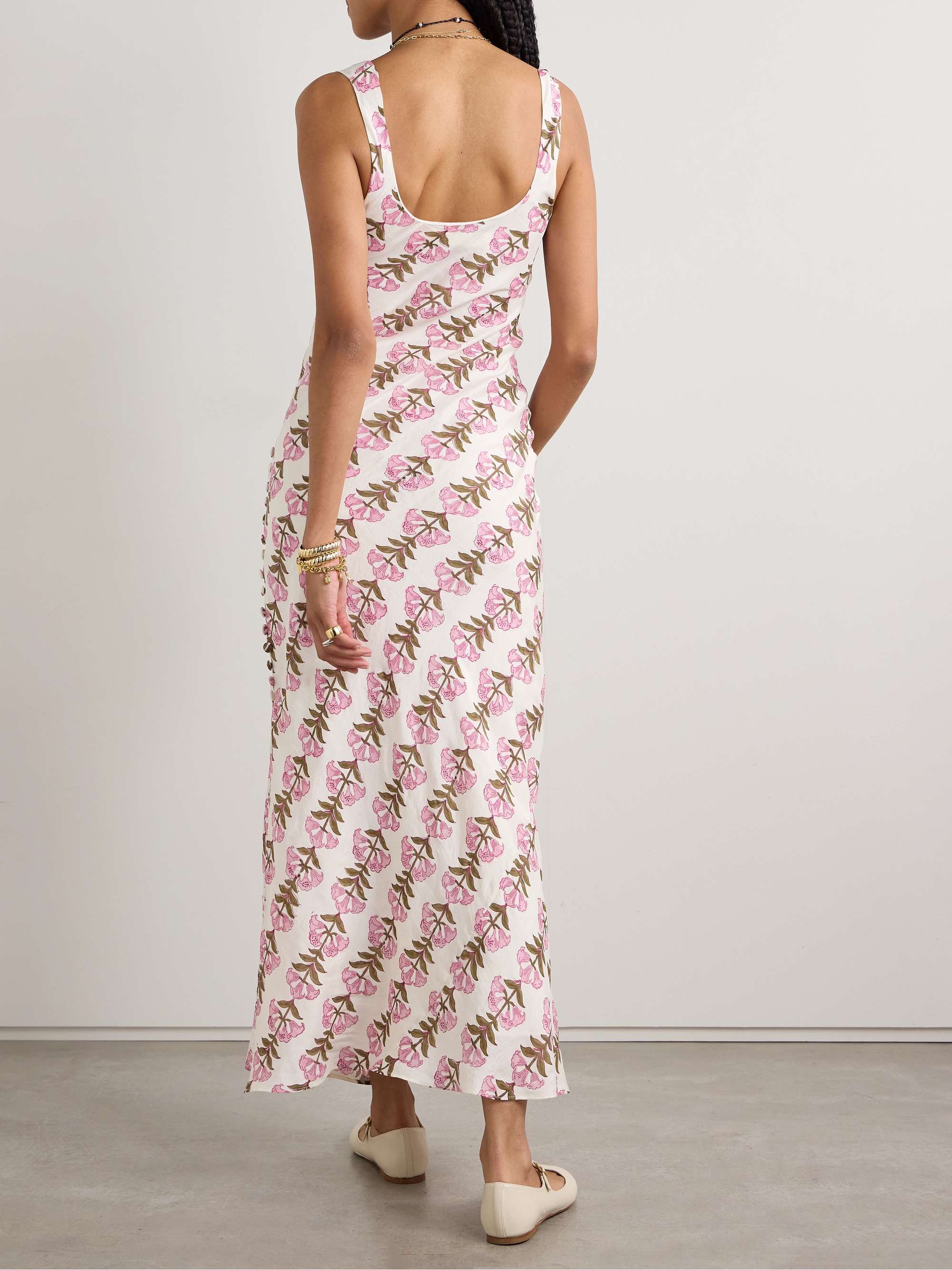 Adele floral-print crinkled-silk maxi dress view
