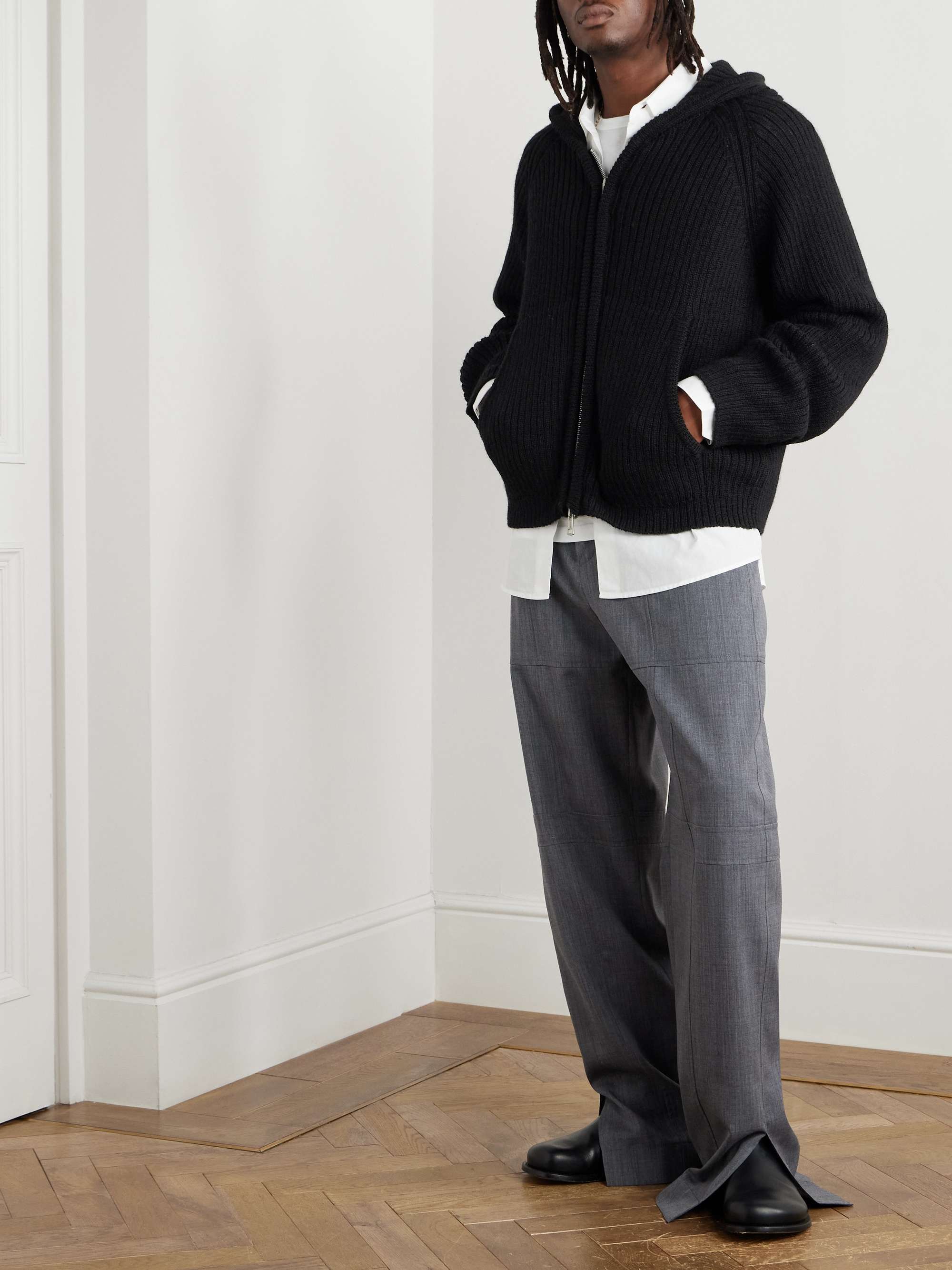 Level Ribbed Wool Hoodie view