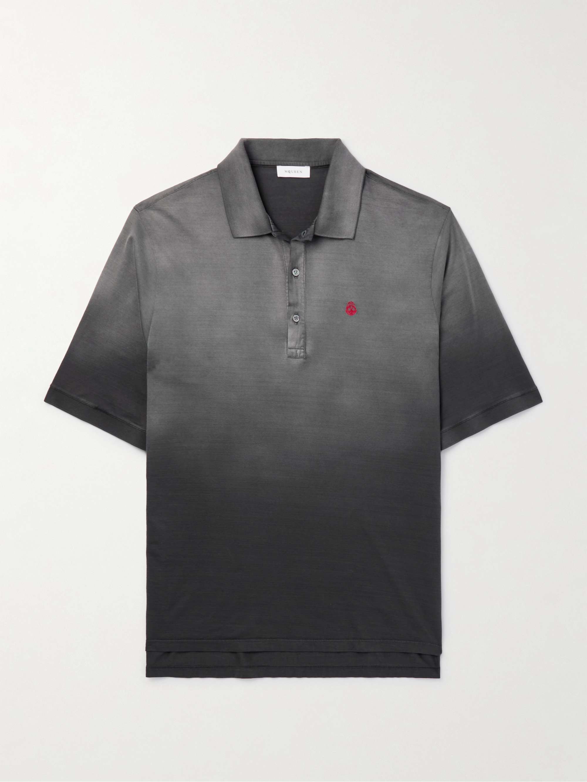 Logo-Embroidered Dégradé Cotton-Jersey Polo Shirt hero visual