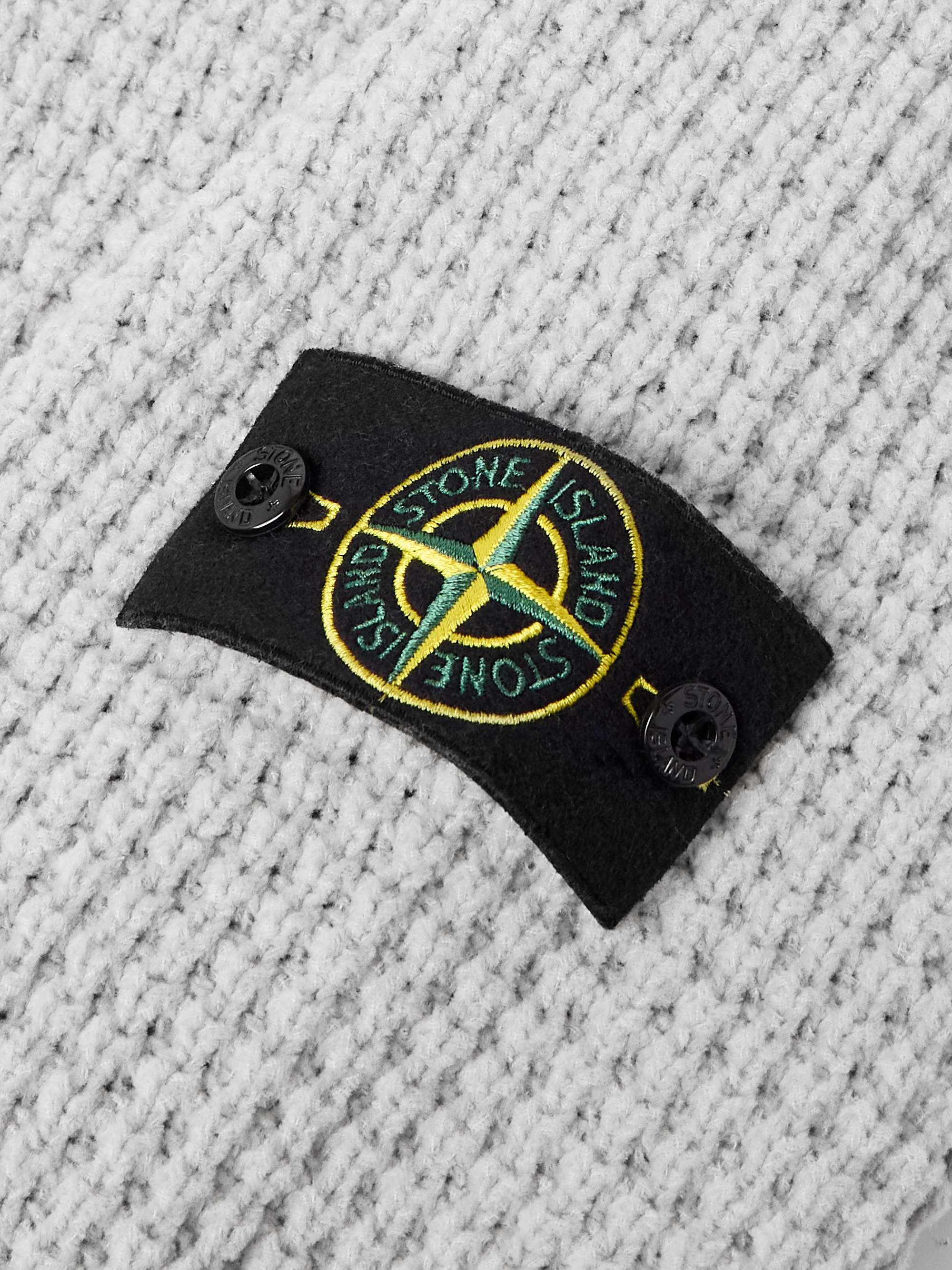 Logo-Appliquéd Reversible Shell and Cotton-Chenille Hooded Cardigan view