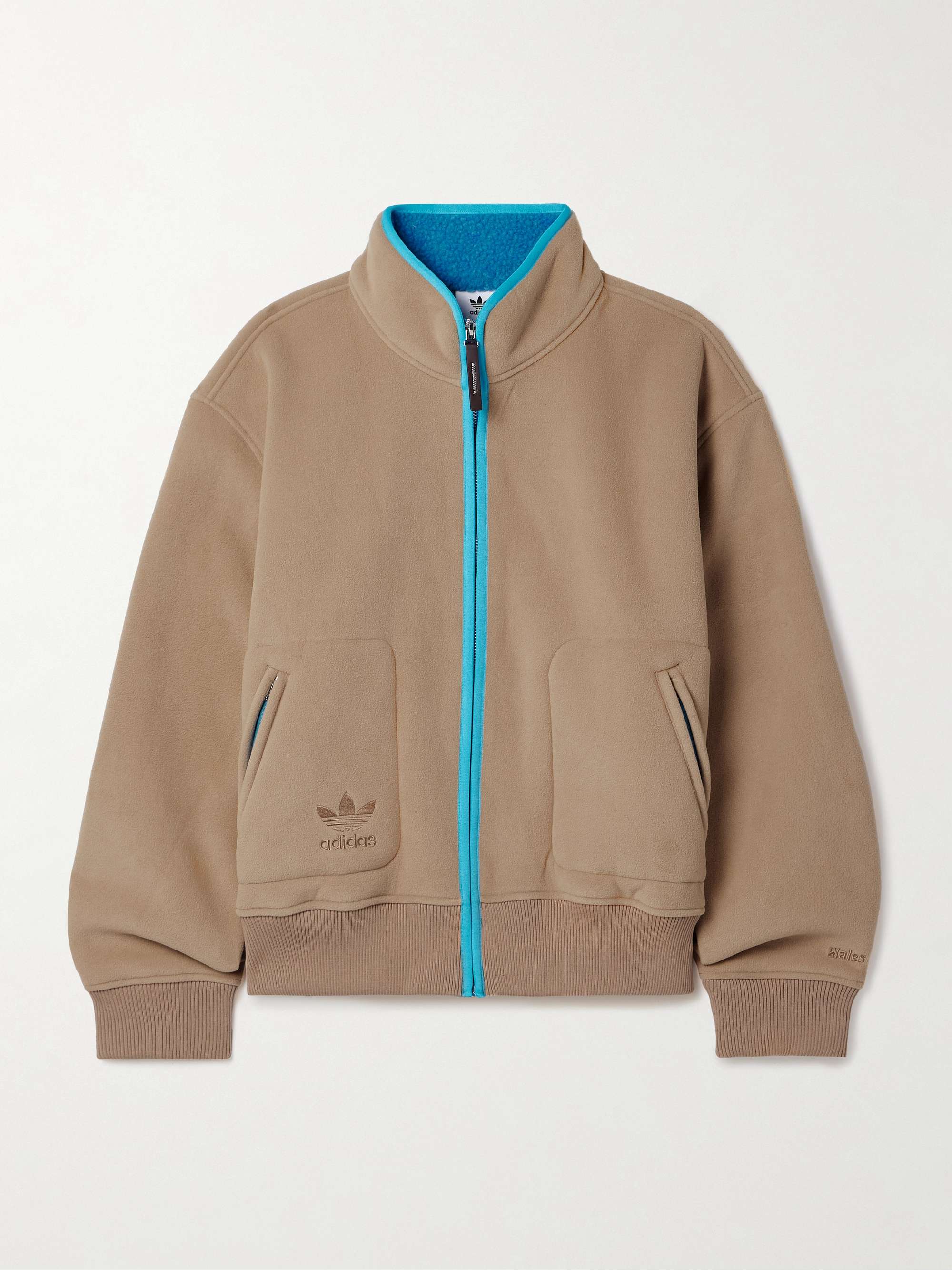 + Wales Bonner embroidered two-tone recycled-fleece jacket hero visual