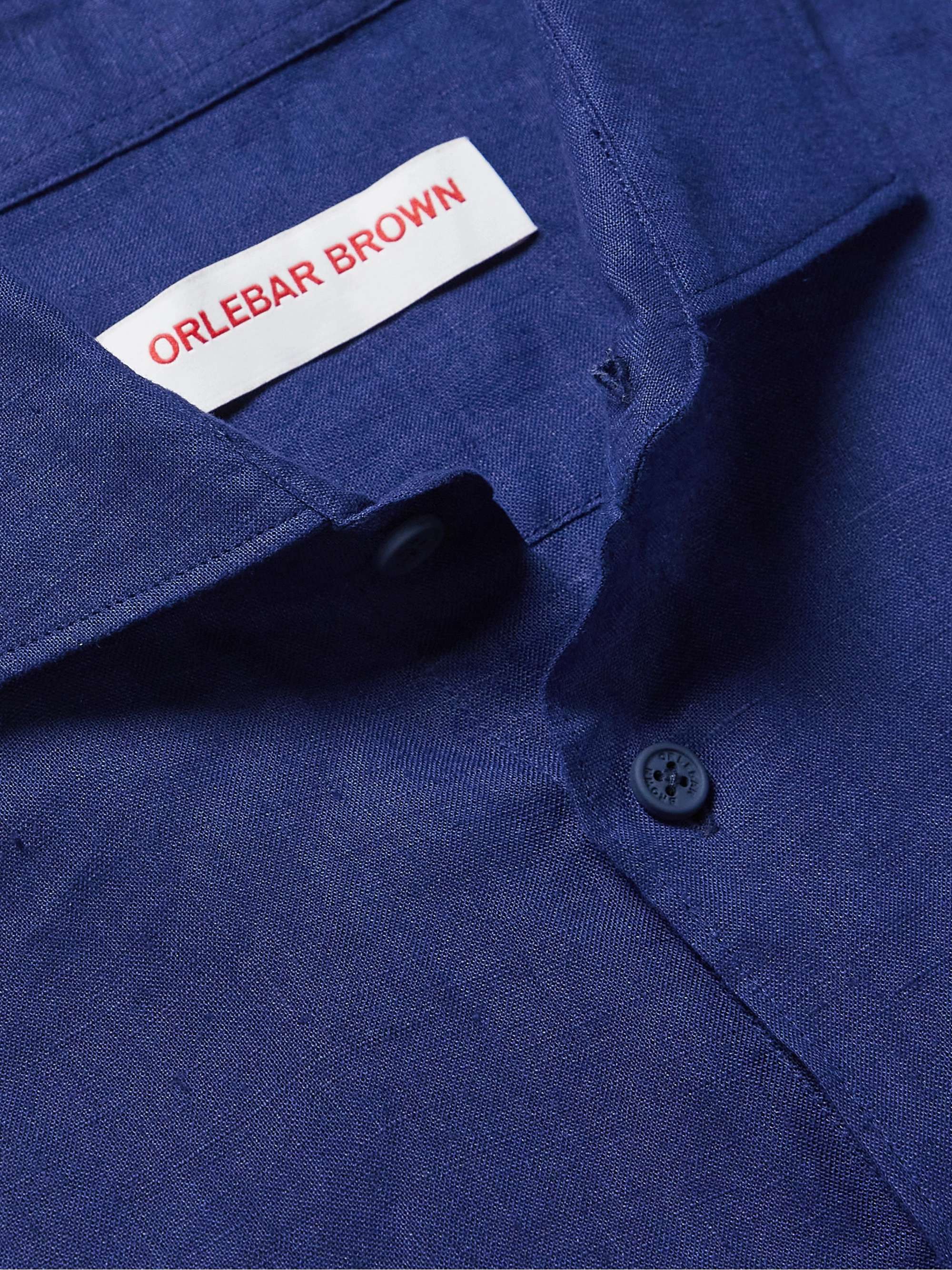 Giles Slim-Fit Linen Shirt view