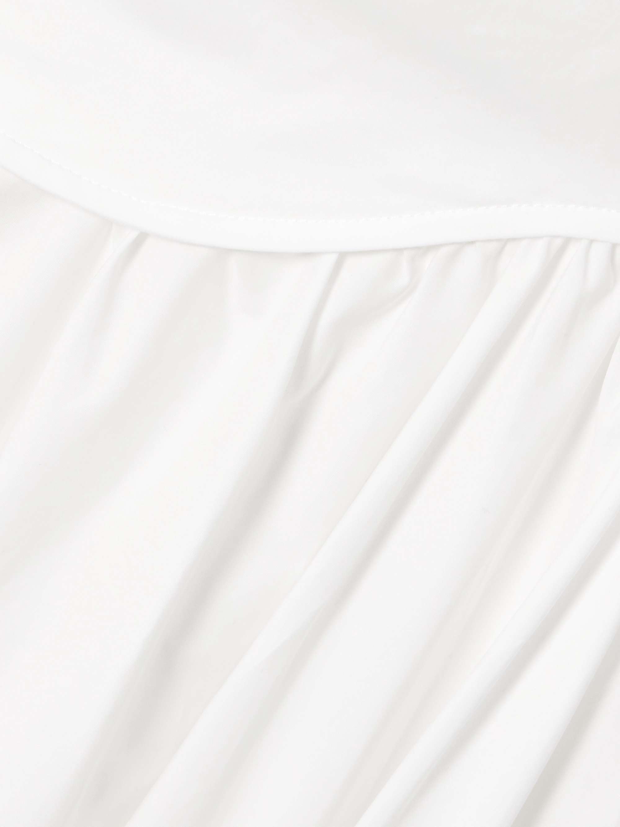 Cersei off-the-shoulder draped cotton-blend poplin midi dress view