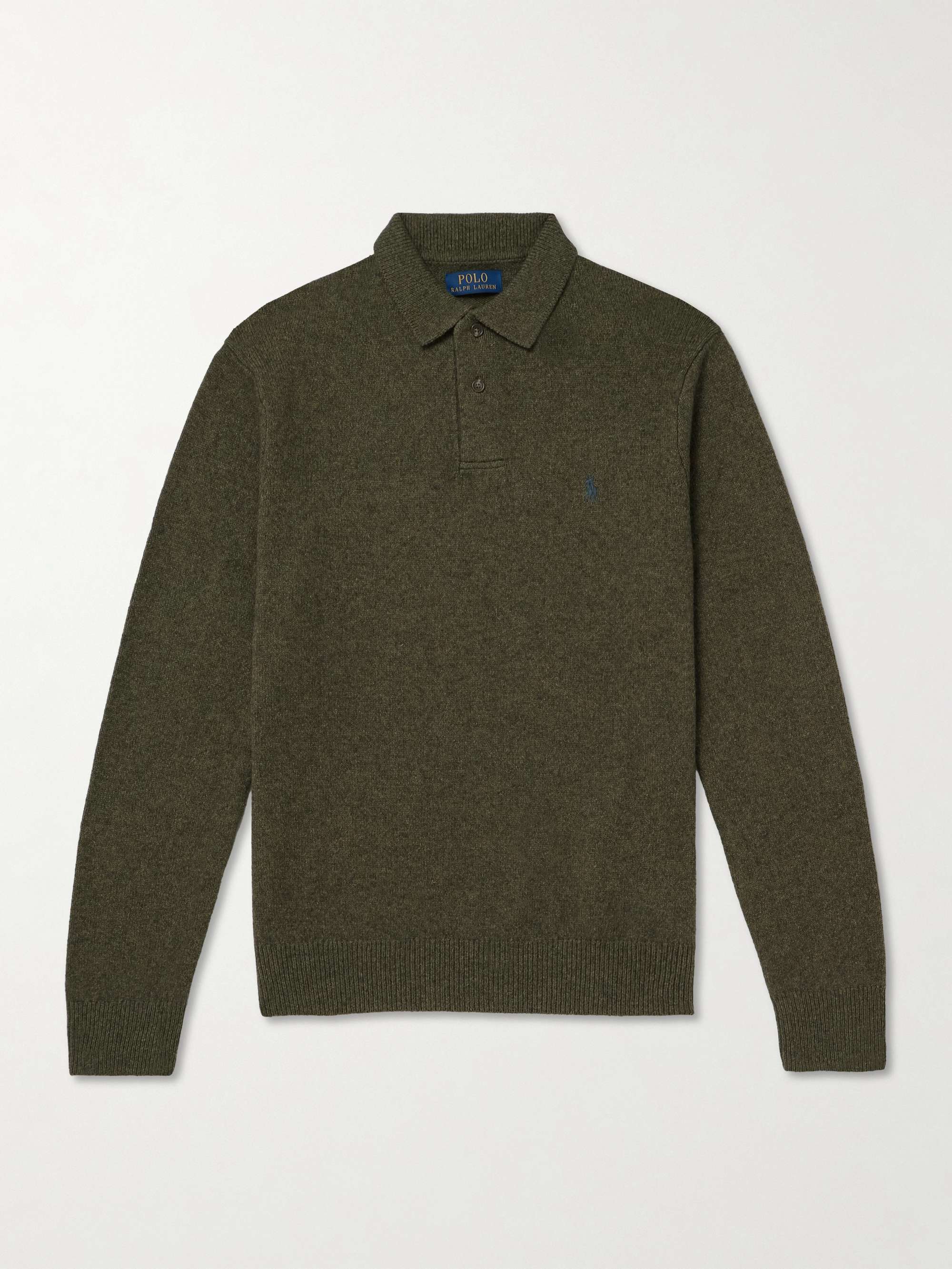 Logo-Embroidered Wool and Cotton-Blend Polo Shirt hero visual