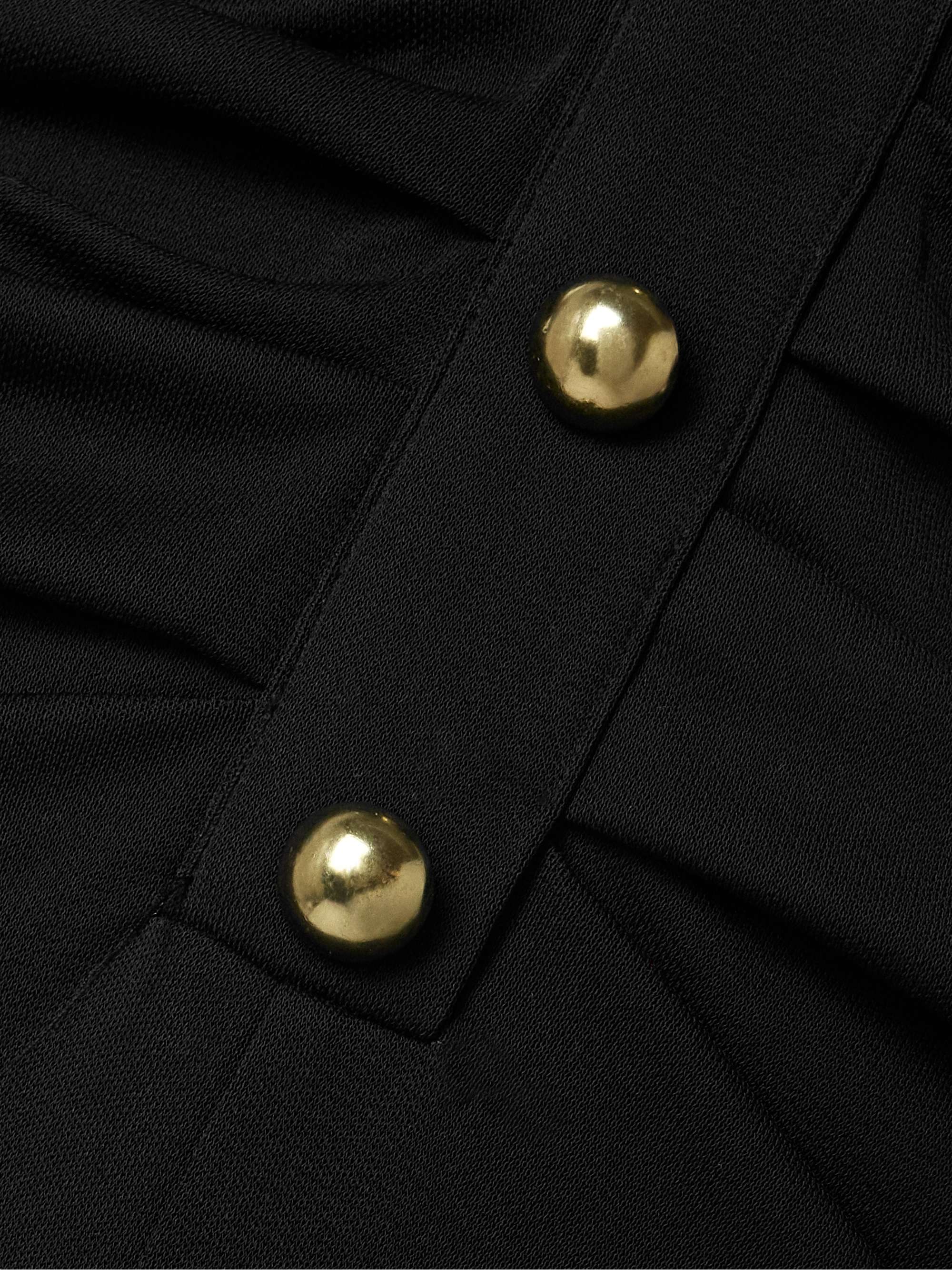 Button-embellished ruched stretch-jersey midi dress view