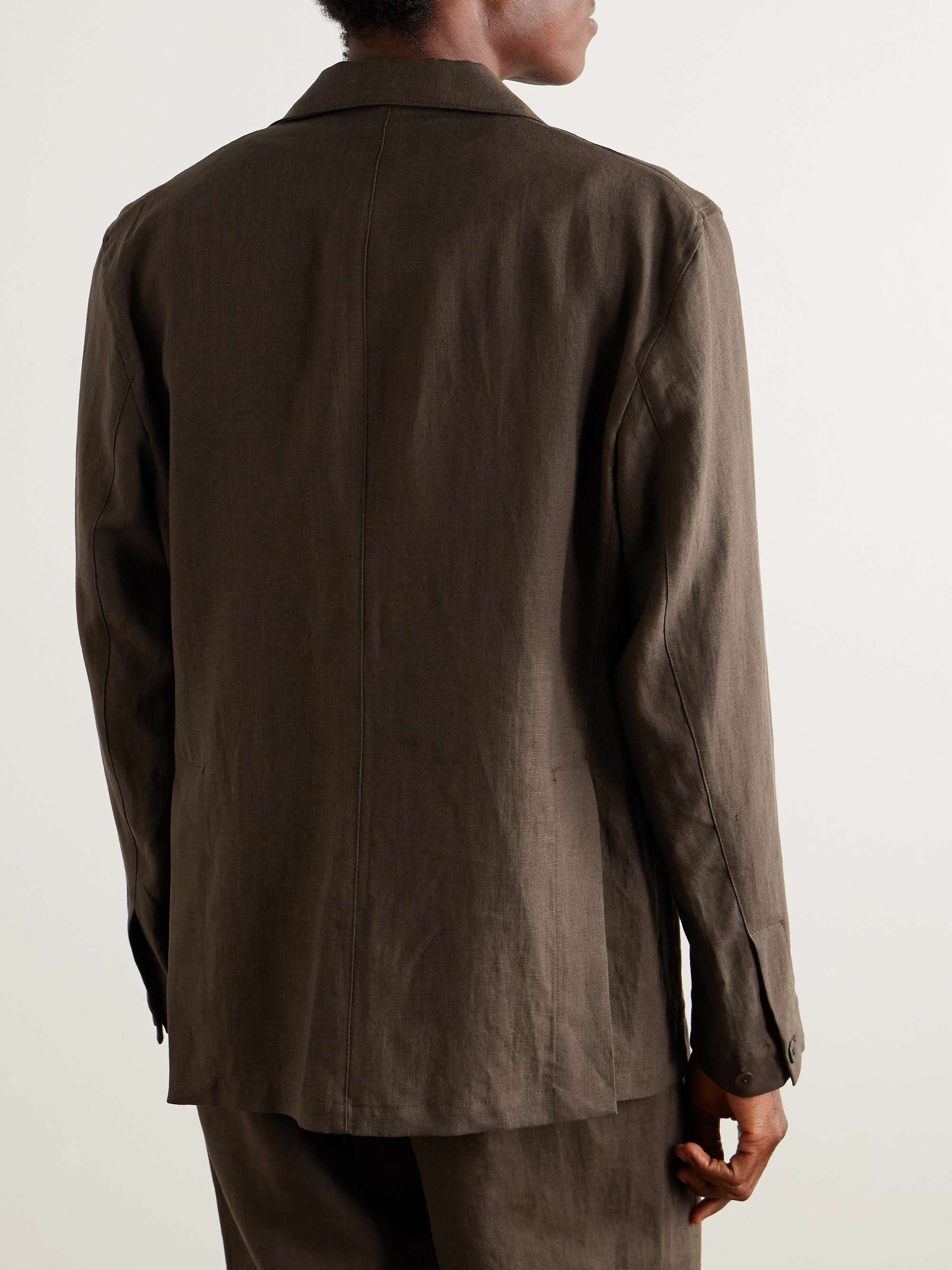 Unstructured Washed-Linen Blazer view