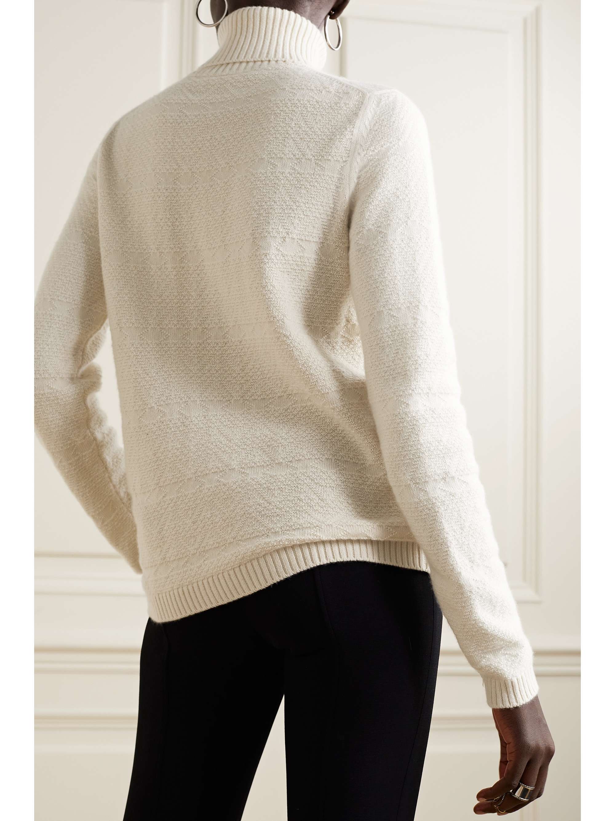Dolcevita Bernina jacquard-knit cashmere turtleneck sweater view