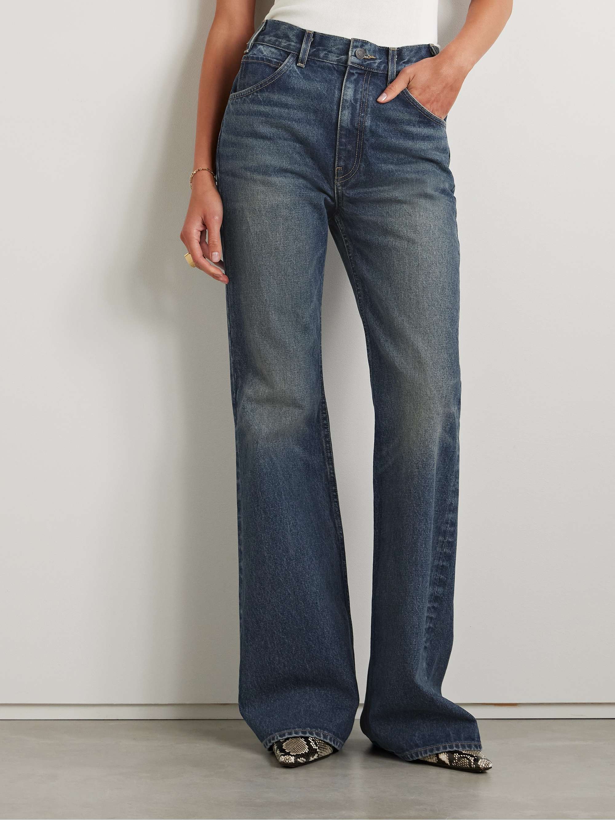 Roe mid-rise flared jeans view