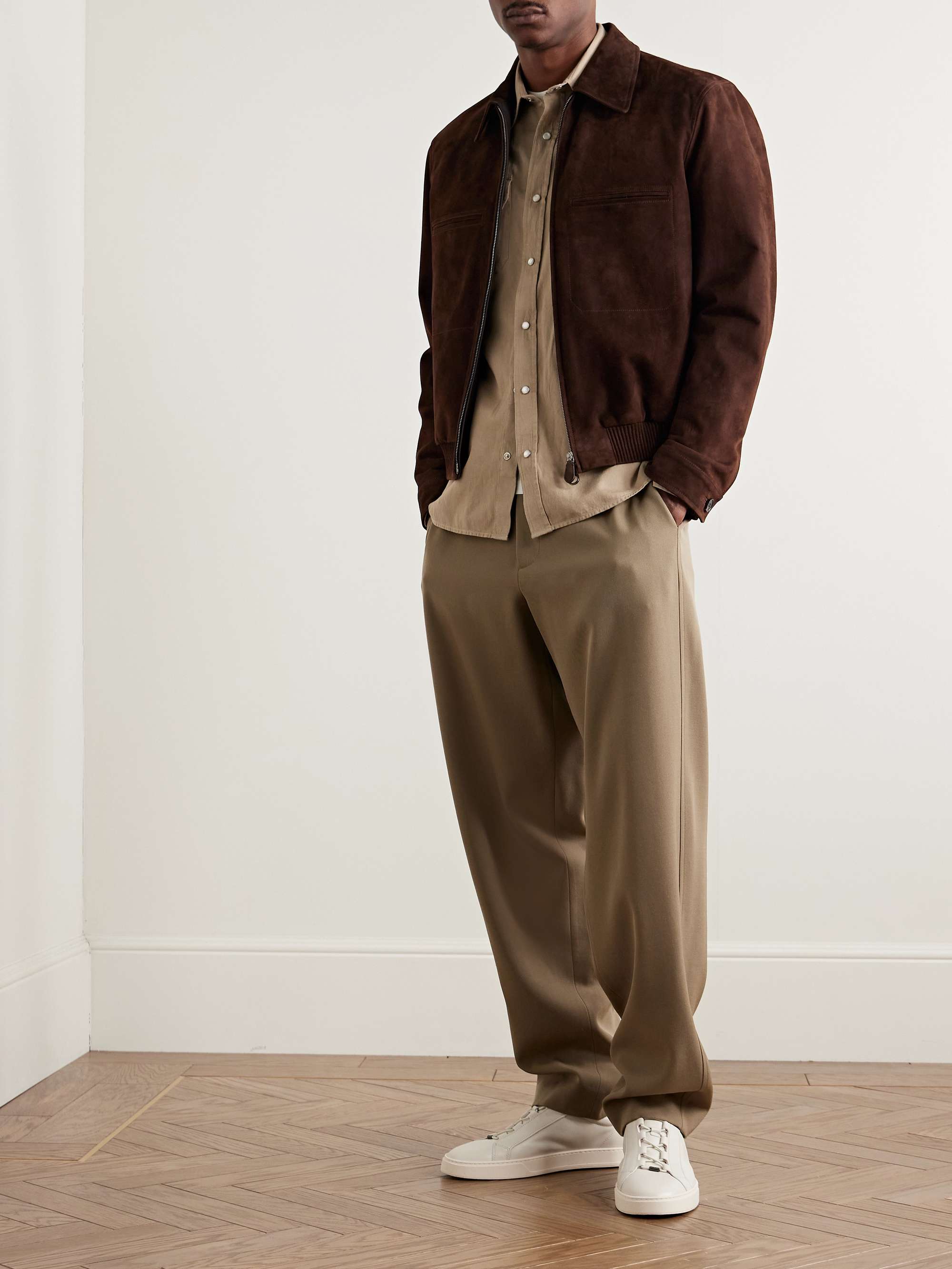 Kane Rain System® Suede Bomber Jacket view
