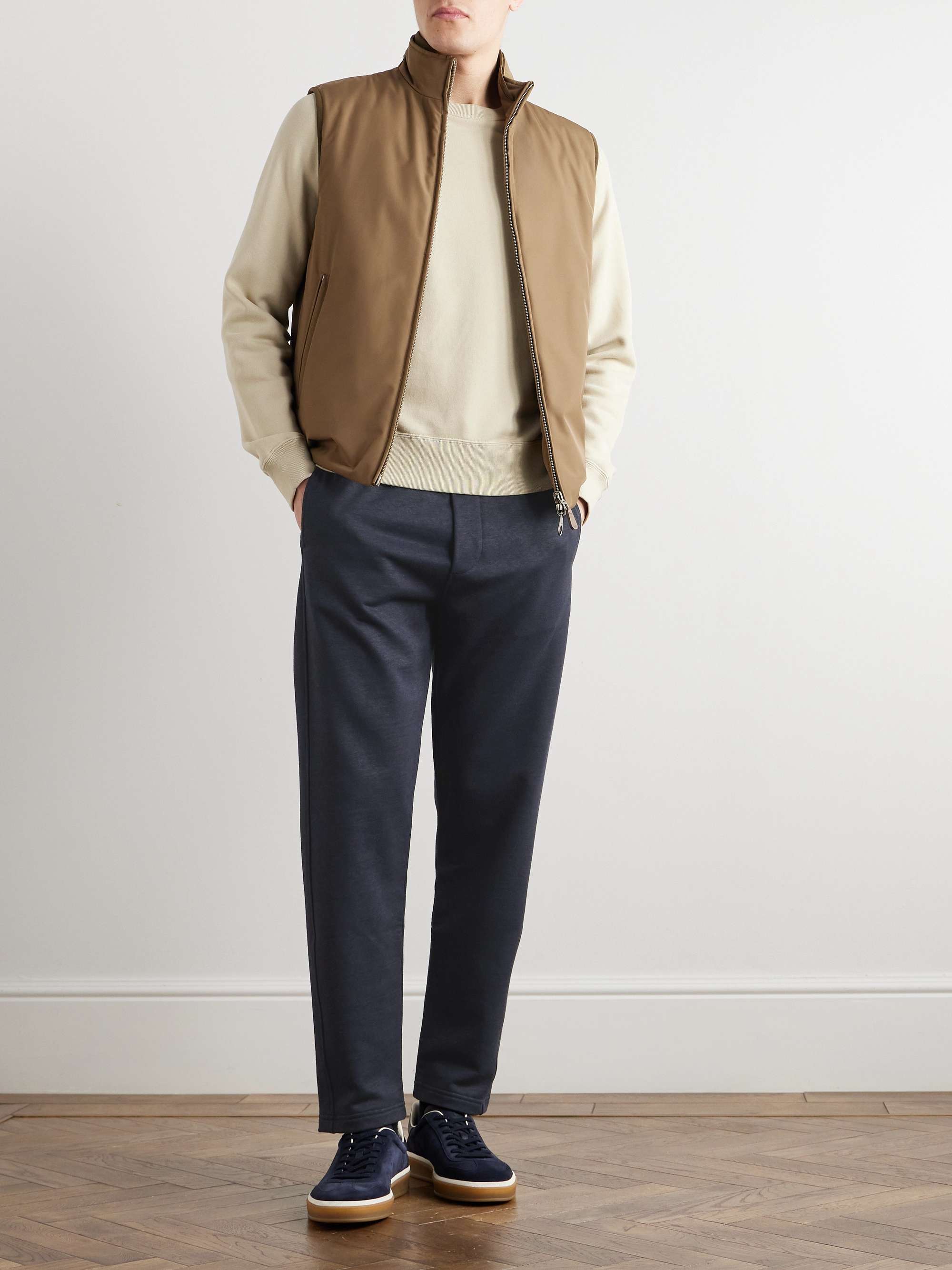 Kawaguchi Slim-Fit Straight-Leg Cotton, Linen and Cashmere-Blend Sweatpants view