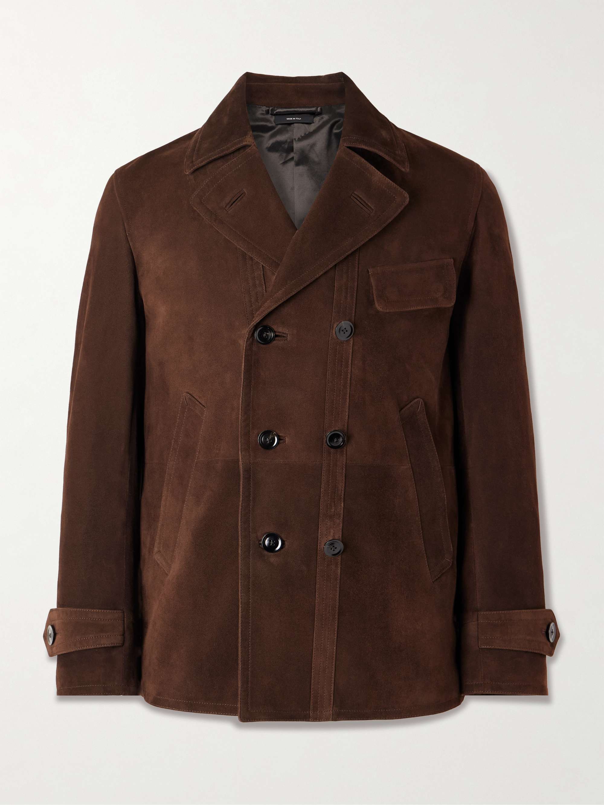 Double-Breasted Suede Jacket hero visual