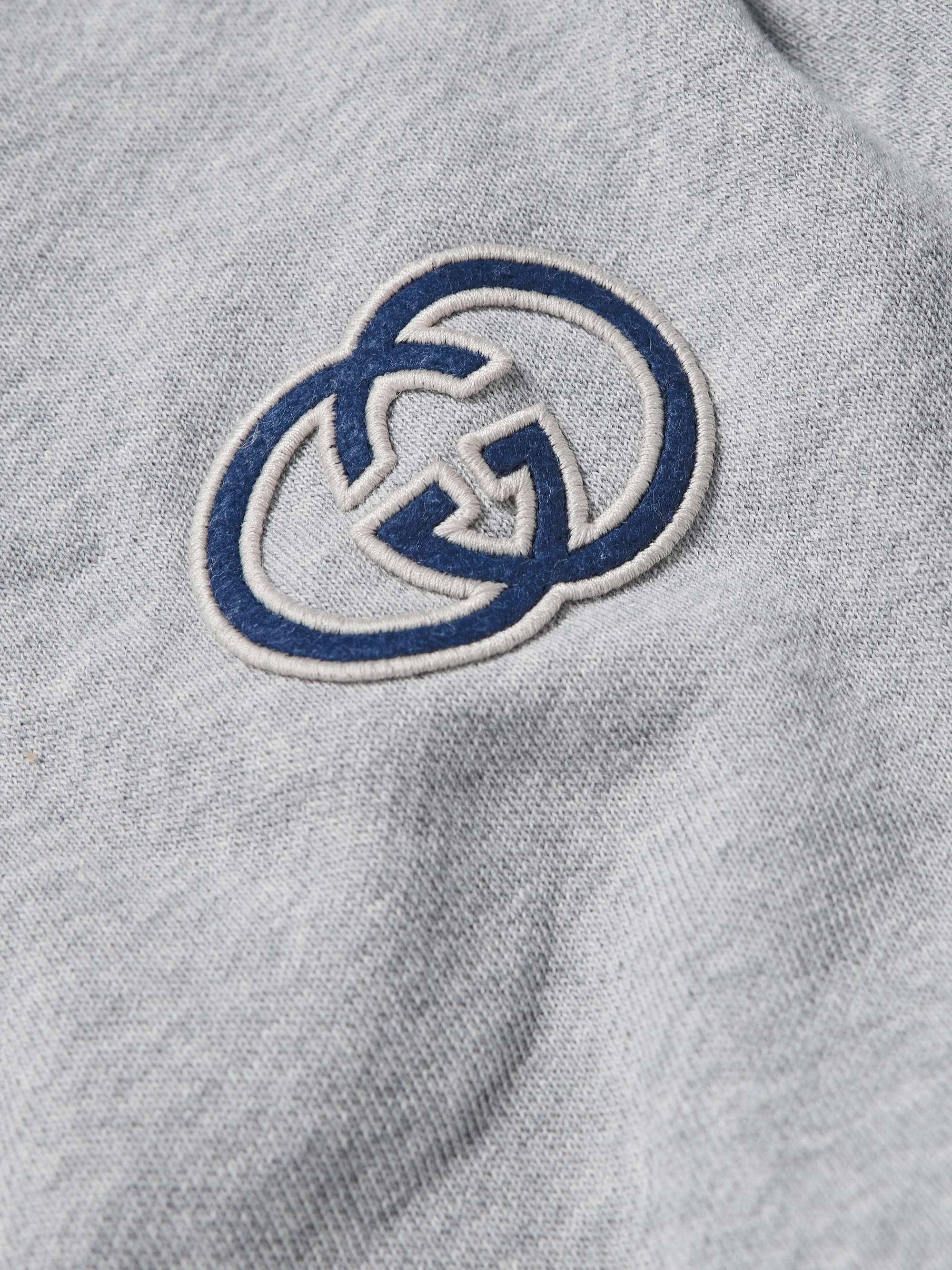 Logo-Appliquéd Stretch-Cotton Jersey Hoodie view