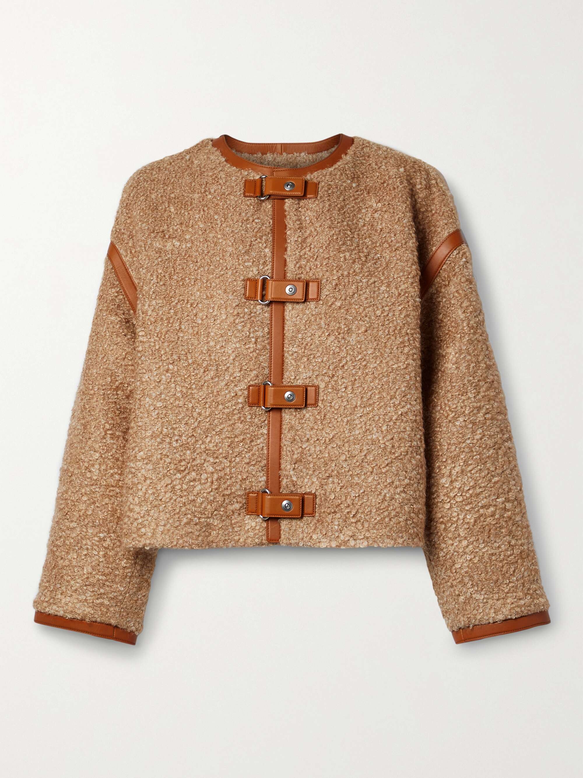 Carina leather-trimmed mohair-blend bouclé jacket hero visual