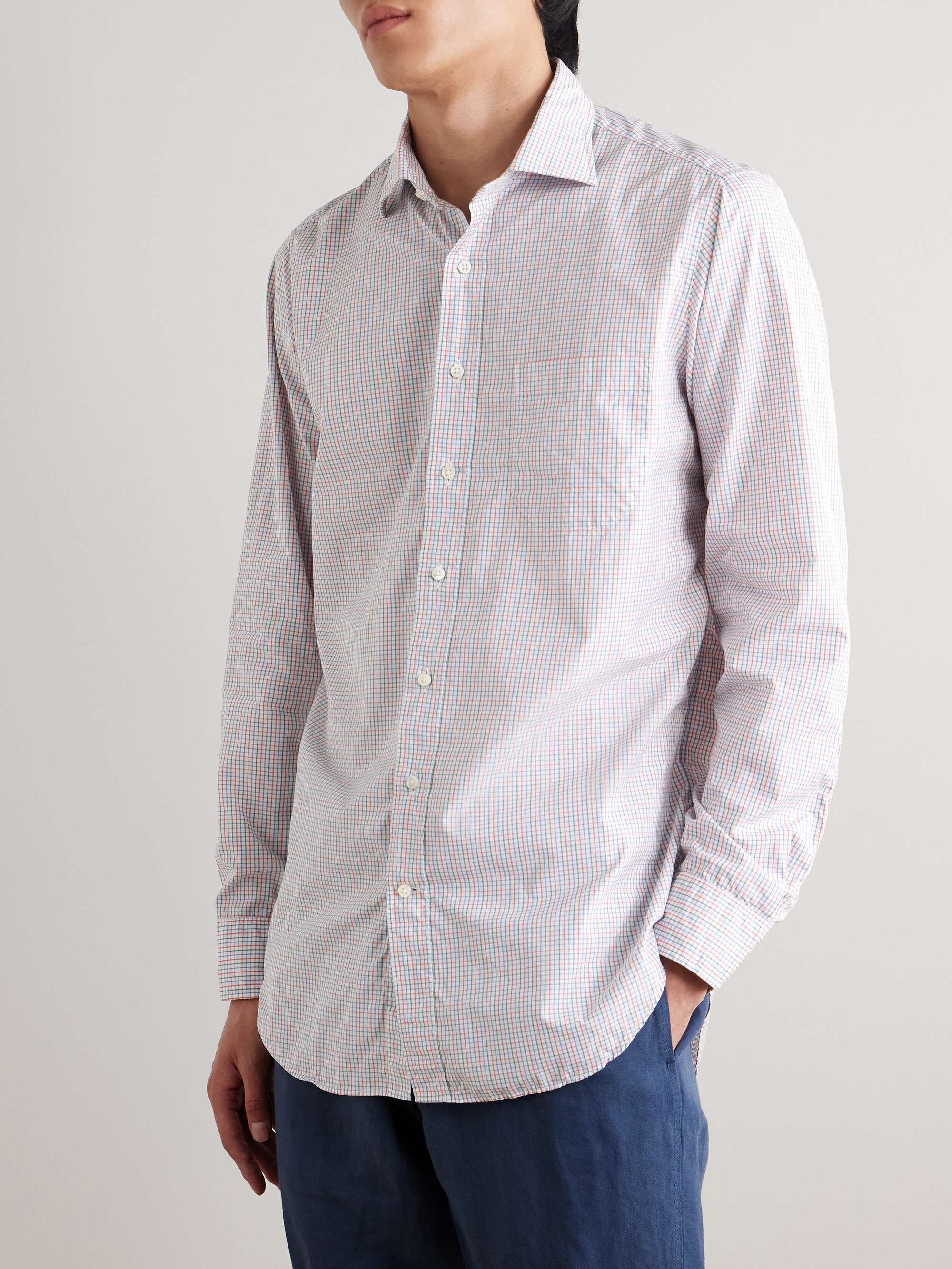 Checked Cotton-Poplin Shirt view