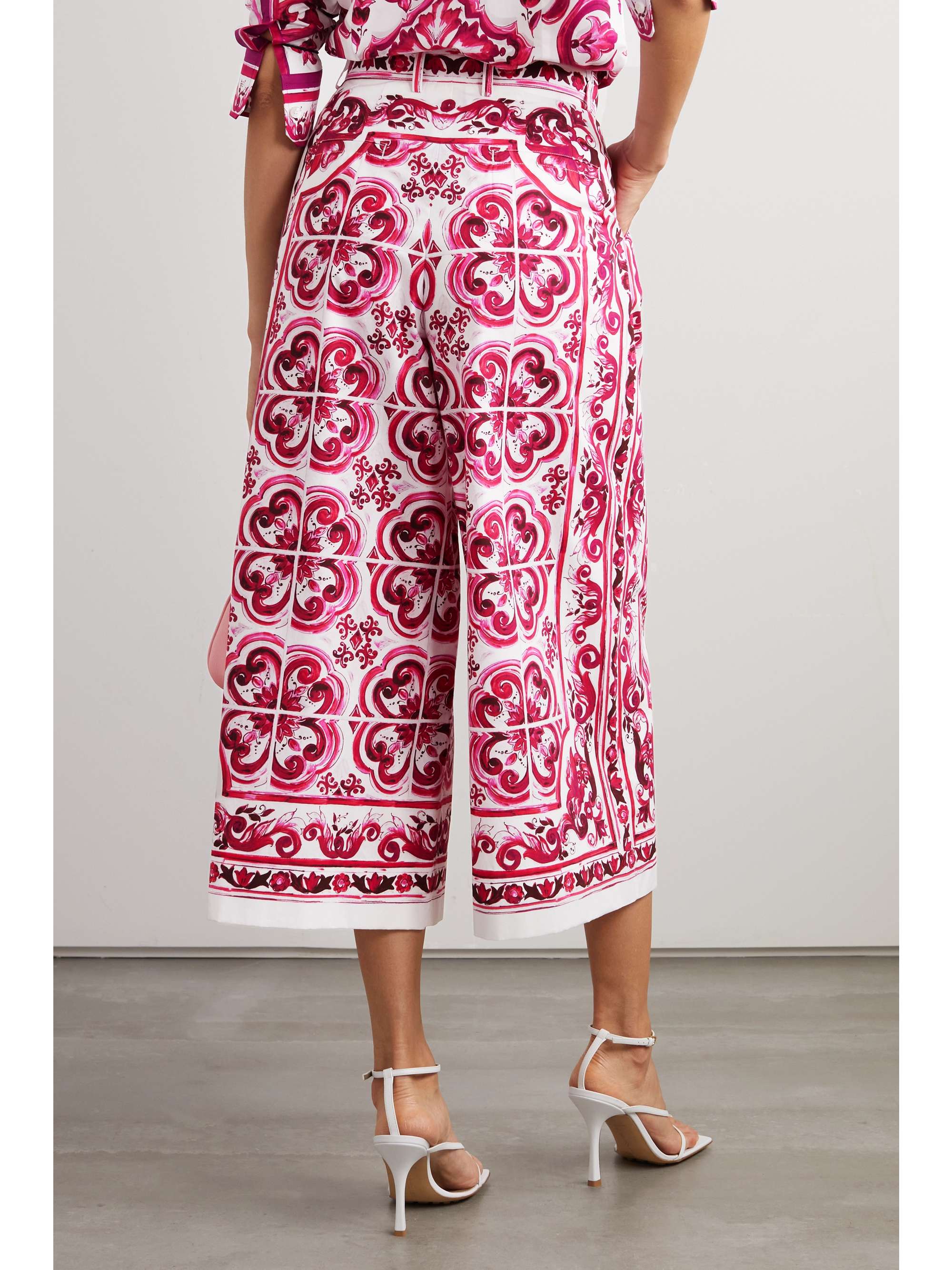 Maiolica printed cotton-poplin culottes view