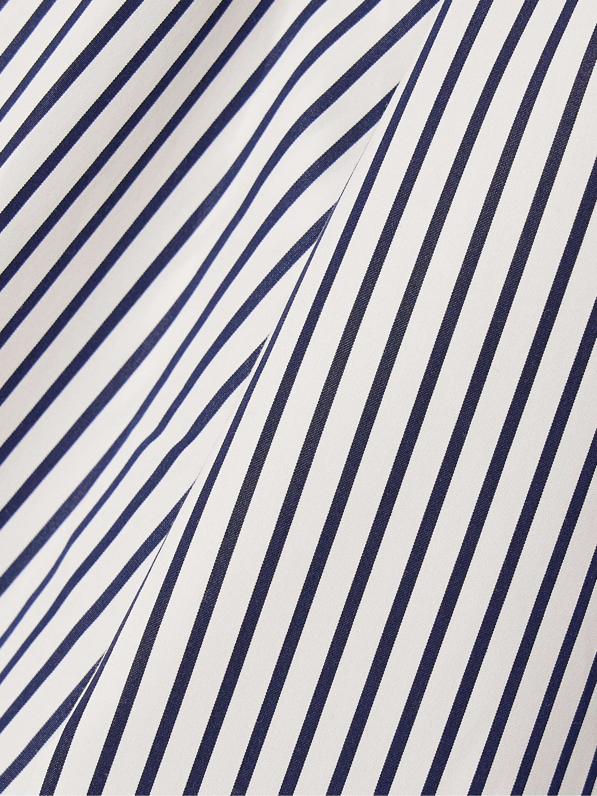 Isla cape-effect striped cotton and silk-blend poplin mini shirt dress view