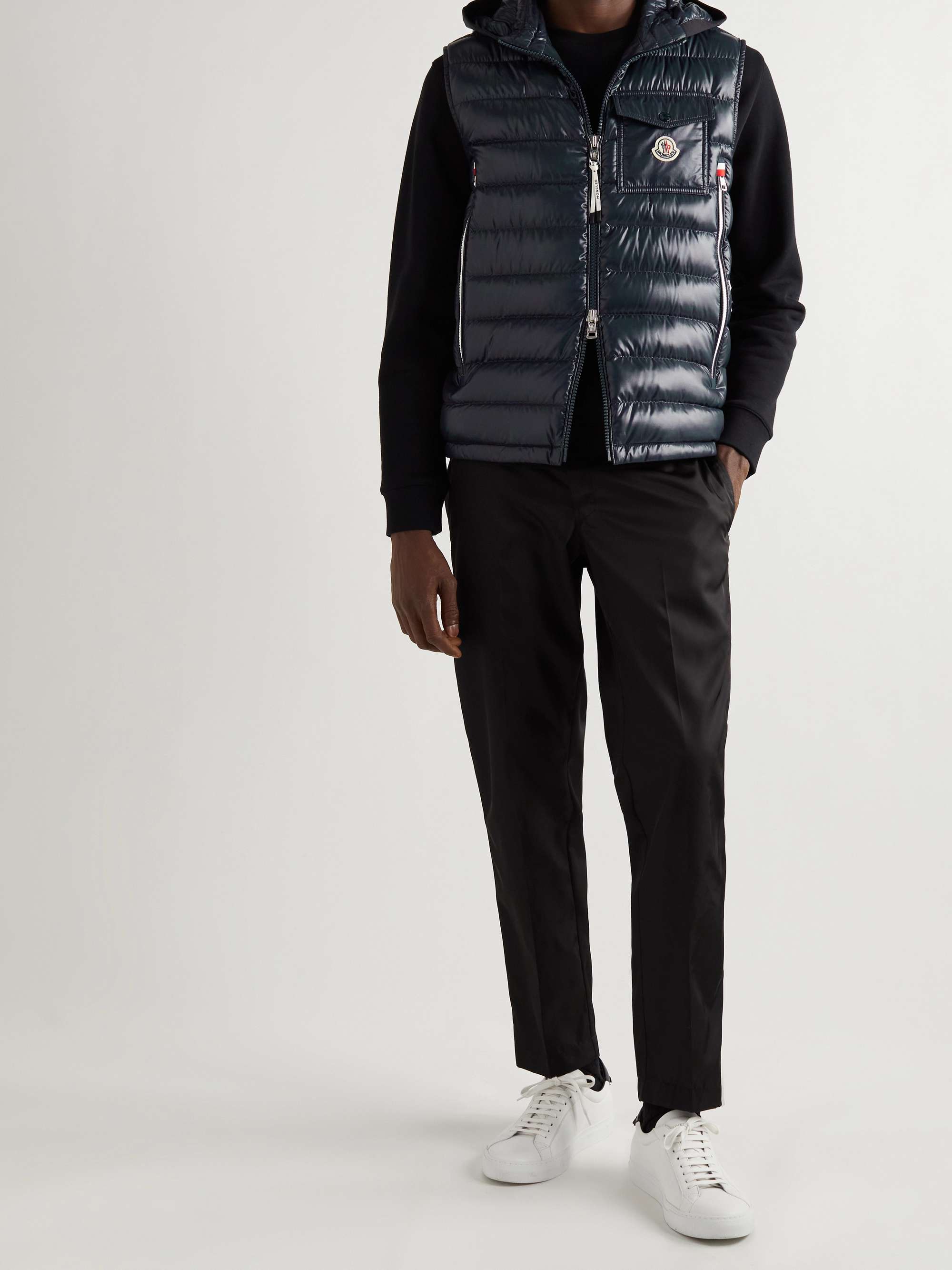 Ragot Logo-Appliquéd Quilted Glossed-Shell Hooded Down Gilet view